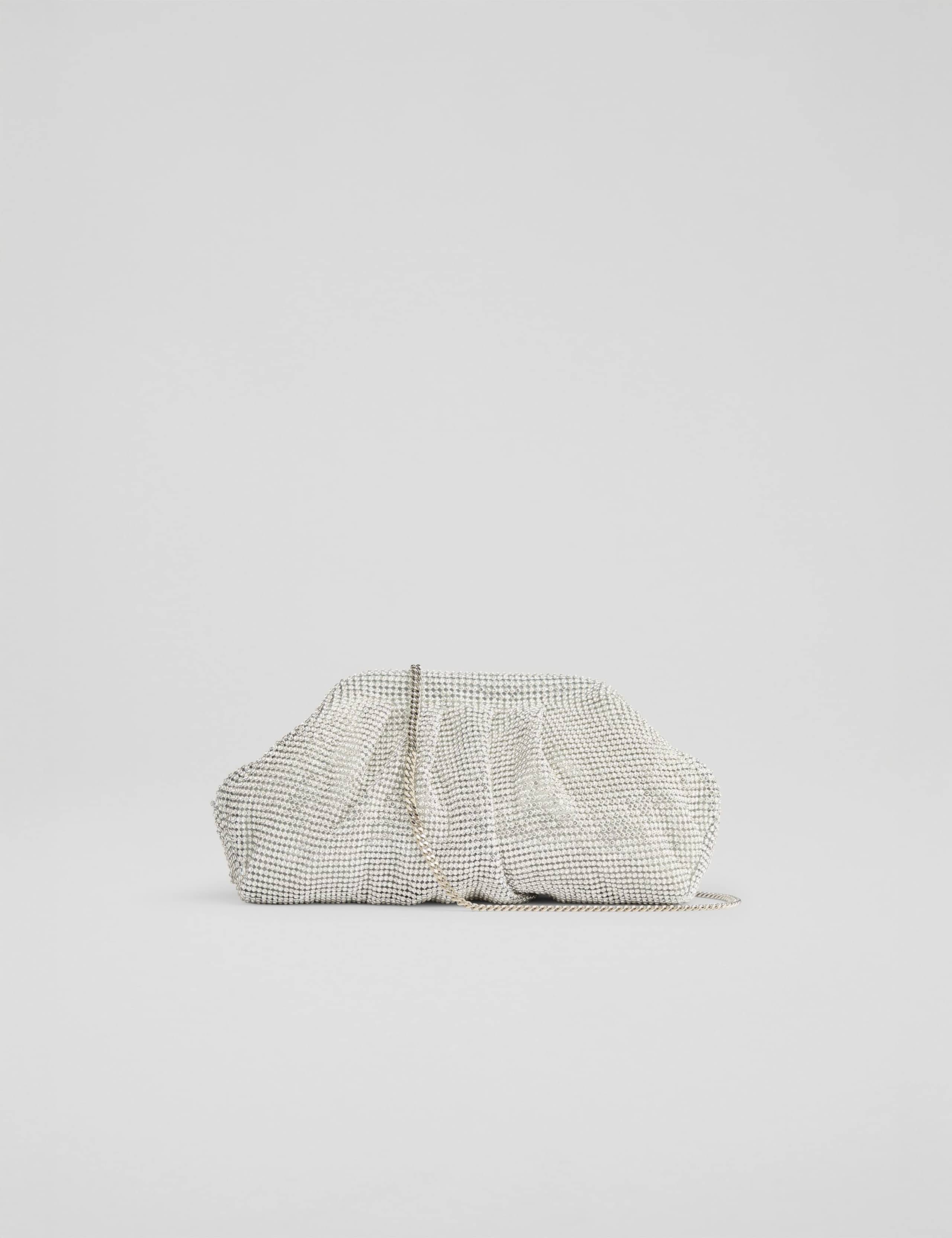 Crystal Metallic Chain Strap Clutch Bag 2 of 3