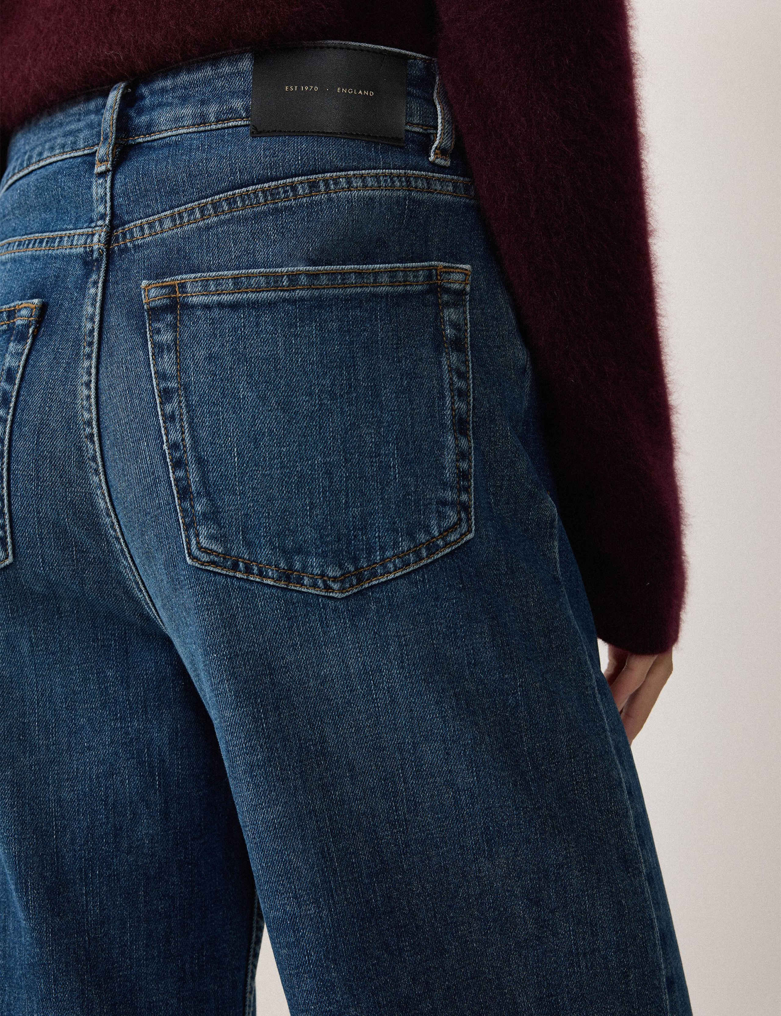 High Waisted Wide Leg Ankle Grazer Jeans 4 of 4