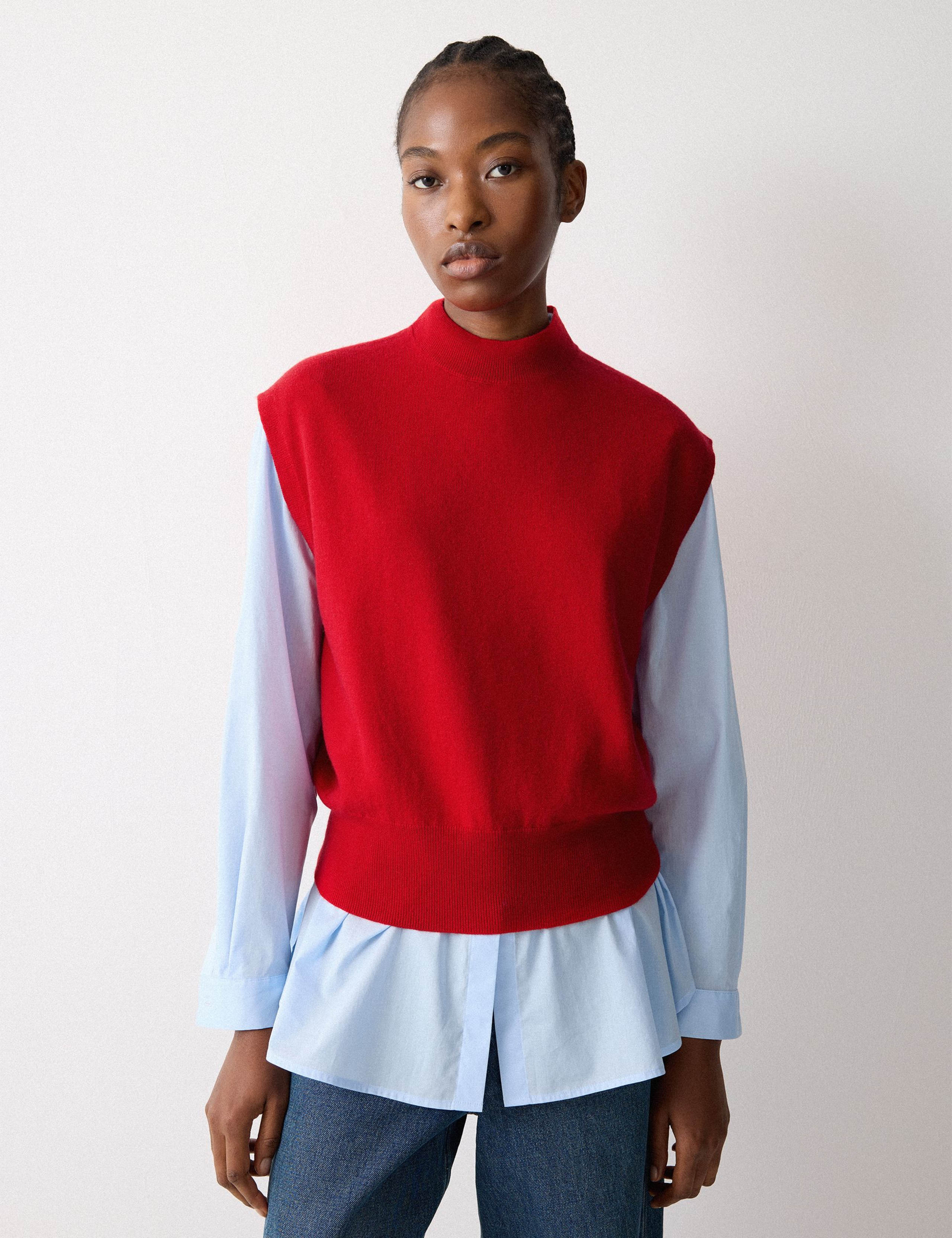 Pure Wool Textured Knitted Vest 1 of 5