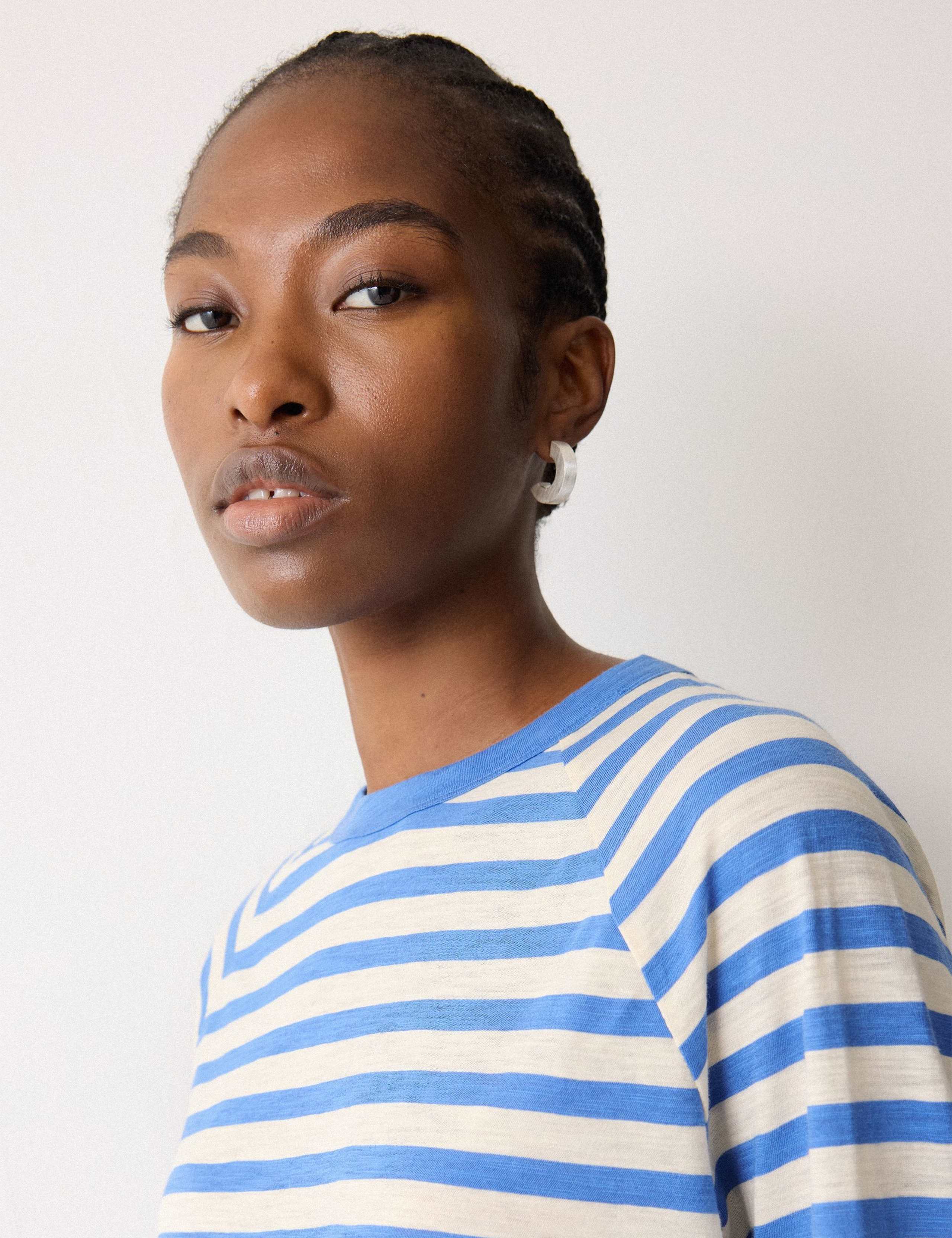 Pure Cotton Striped Raglan Sleeve Top 4 of 6