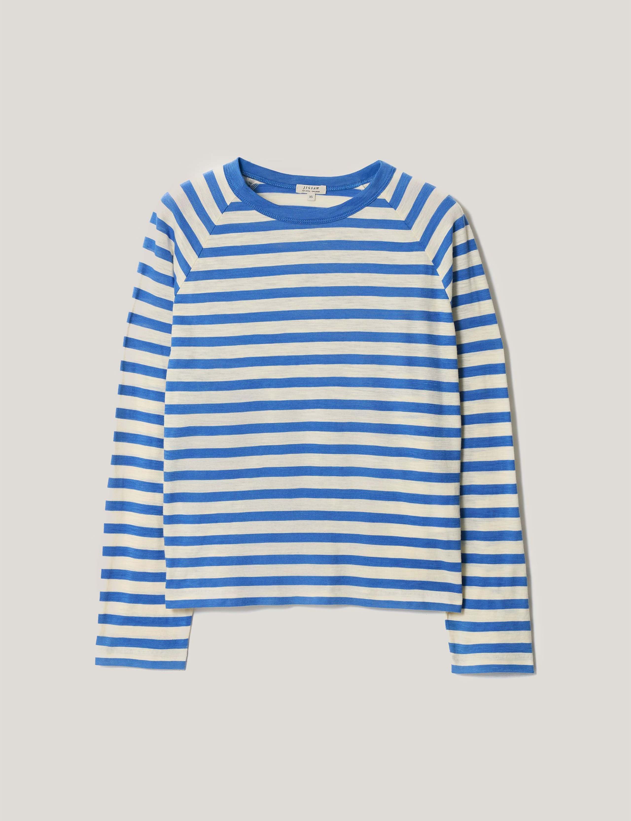 Pure Cotton Striped Raglan Sleeve Top 2 of 6