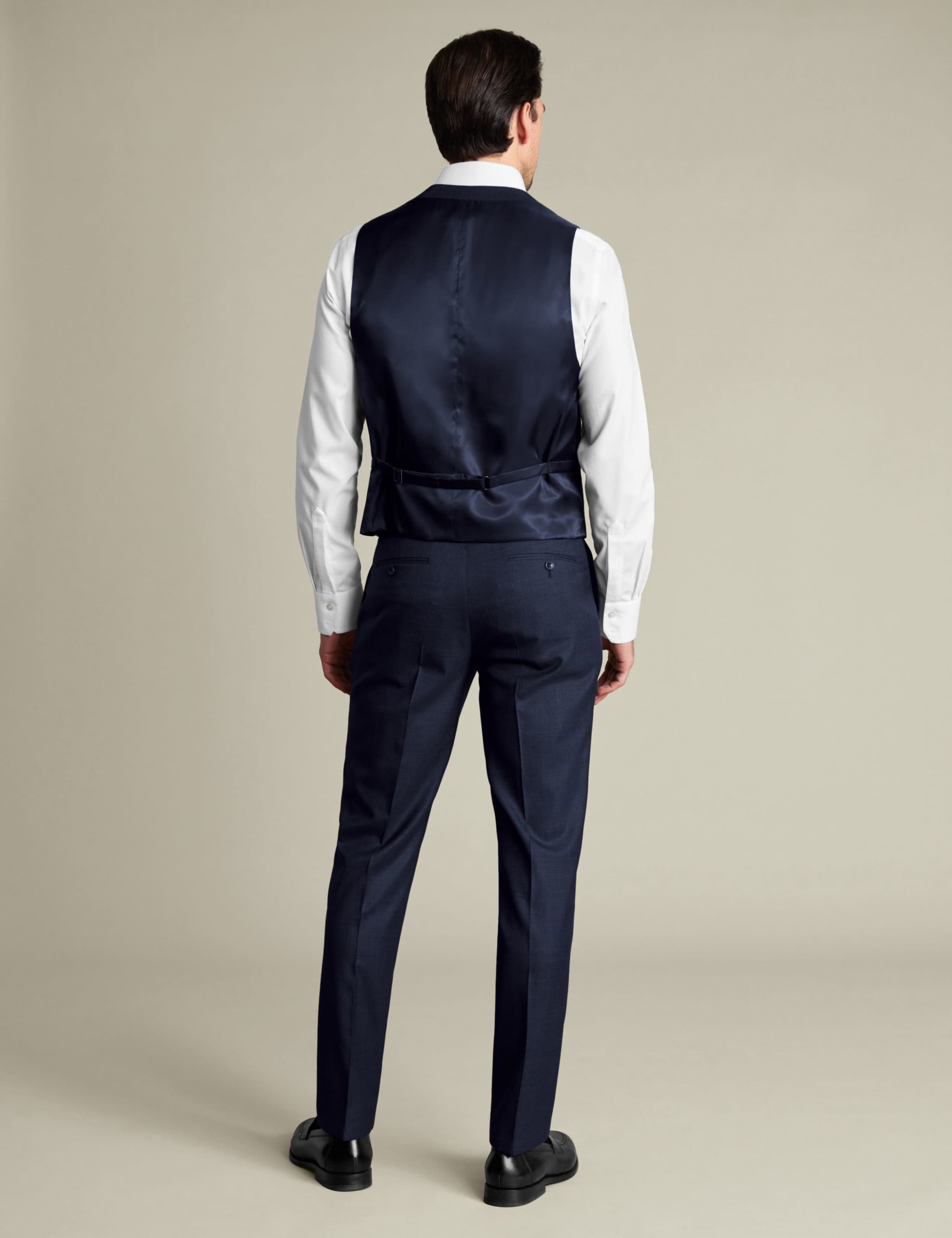 Regular Fit Pure Wool Textured Waistcoat 4 of 4