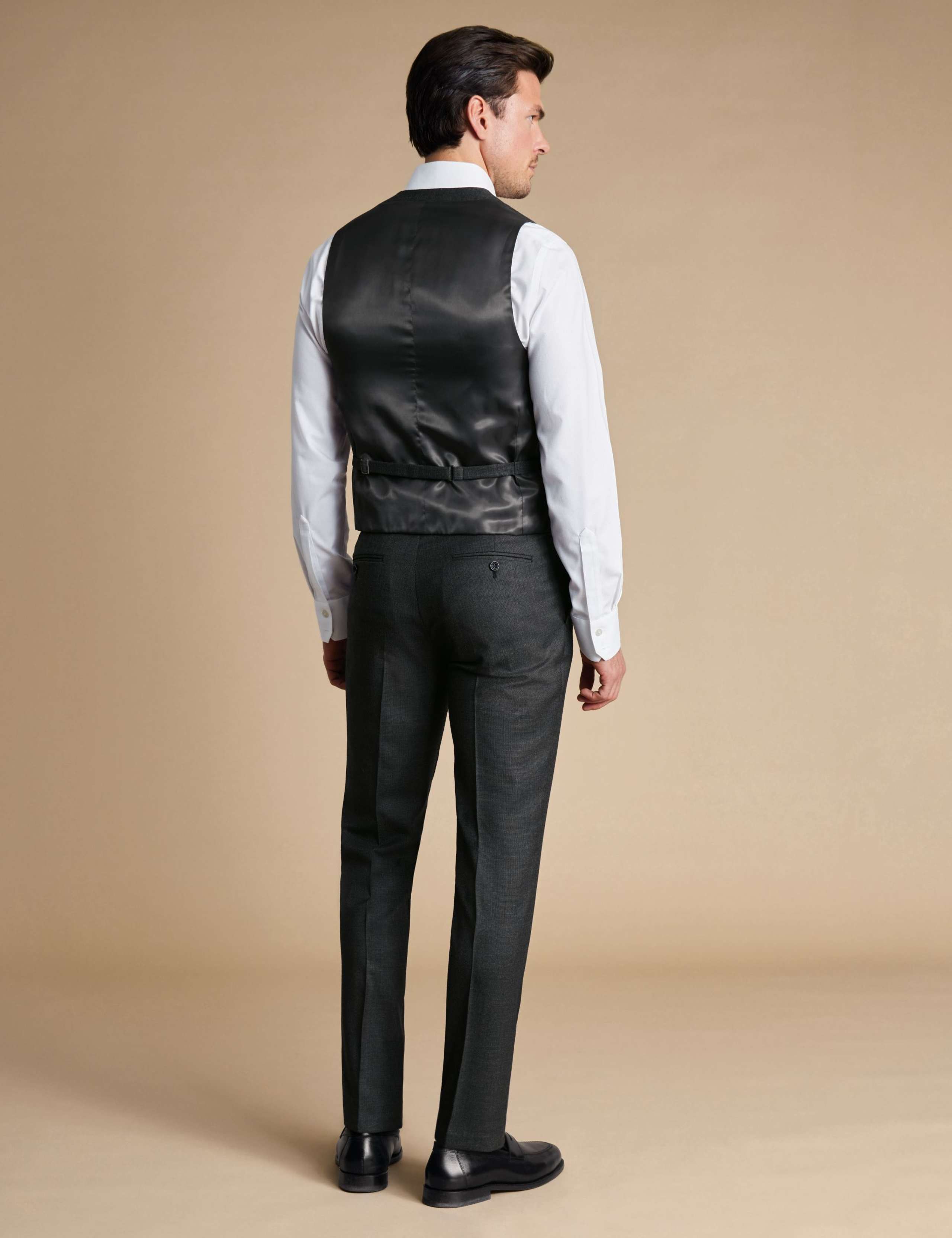 Regular Fit Pure Wool Textured Waistcoat 3 of 4