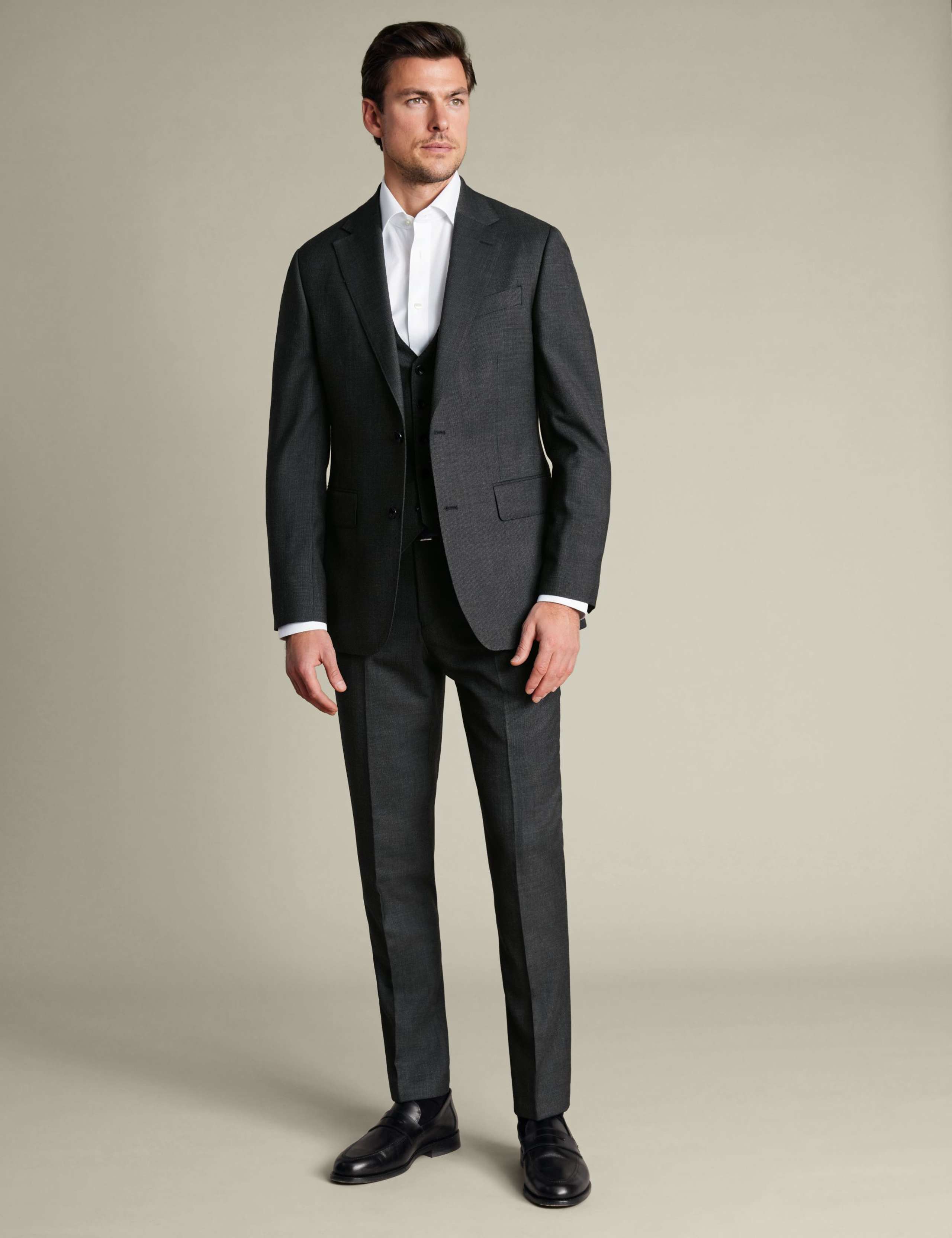 Regular Fit Pure Wool Textured Waistcoat 4 of 4