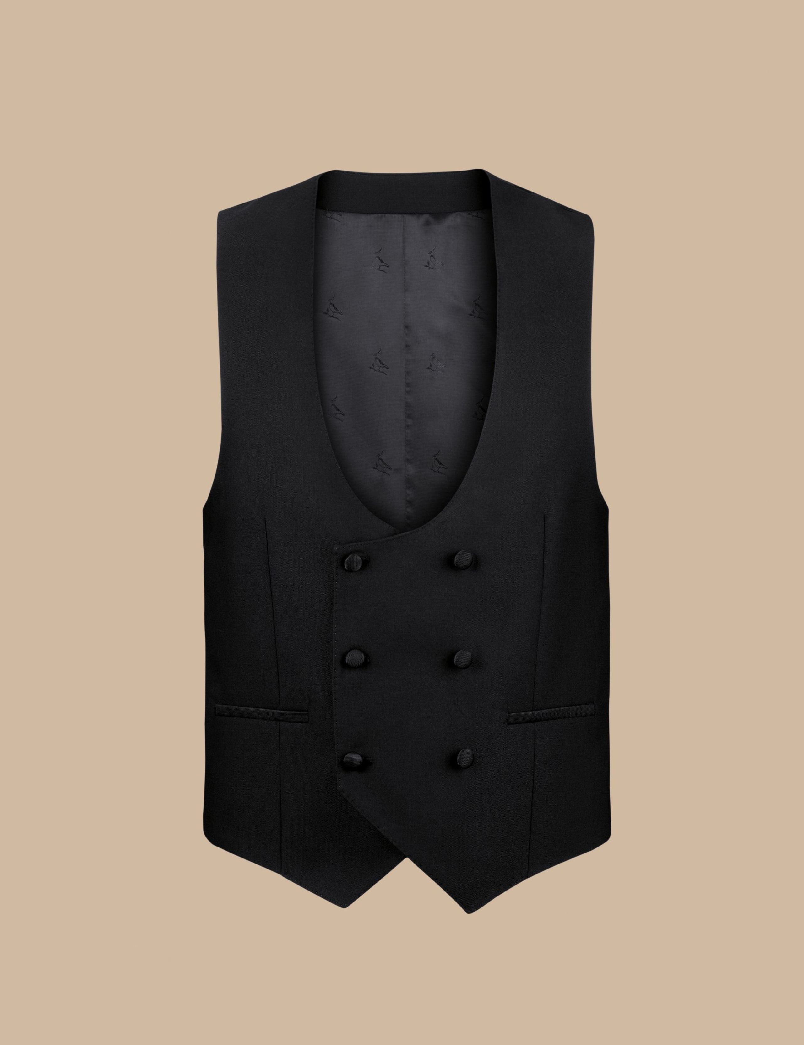 Pure Wool Double Breasted Tuxedo Waistcoat 1 of 2