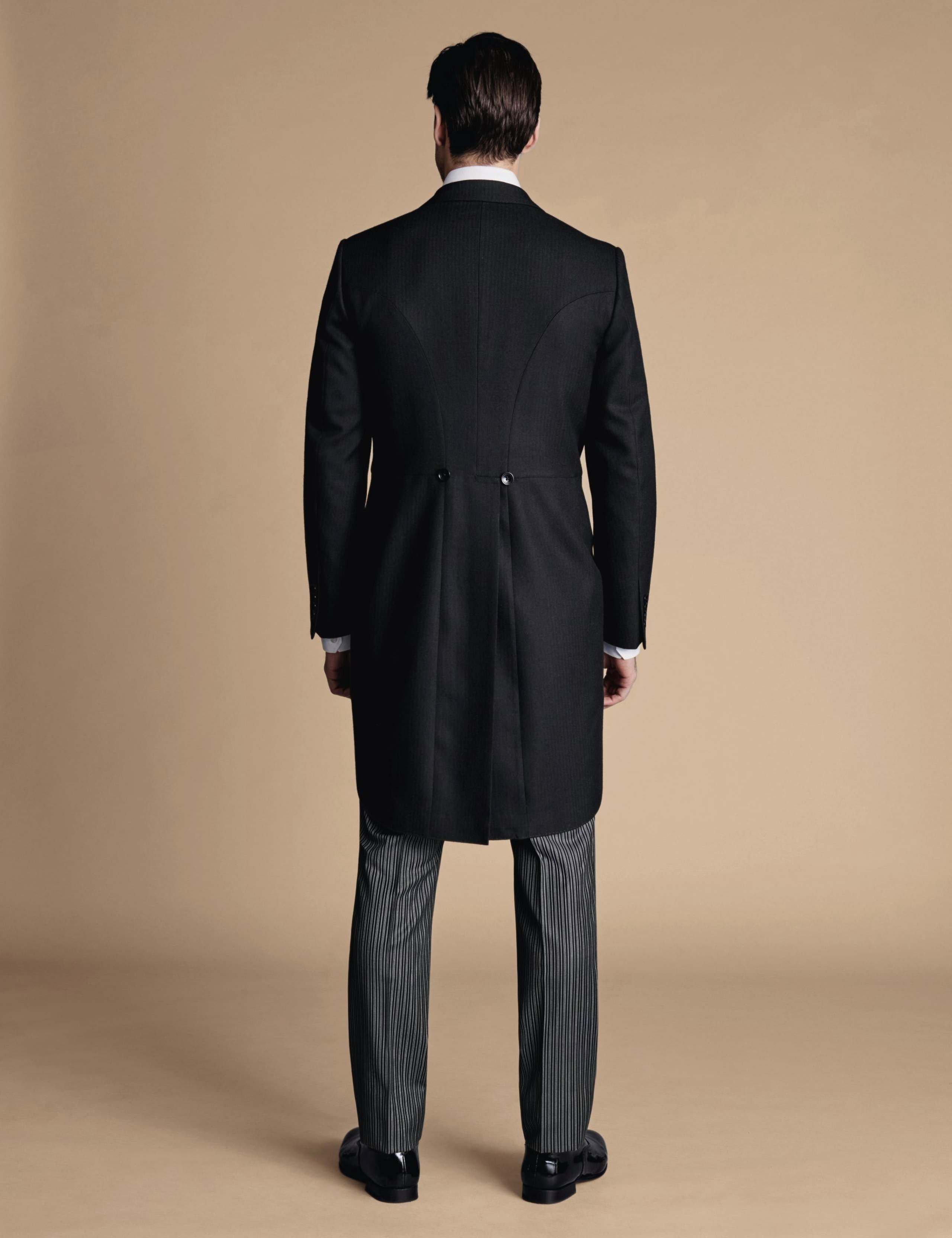 Slim Fit Herringbone Morning Suit Tailcoat 3 of 5