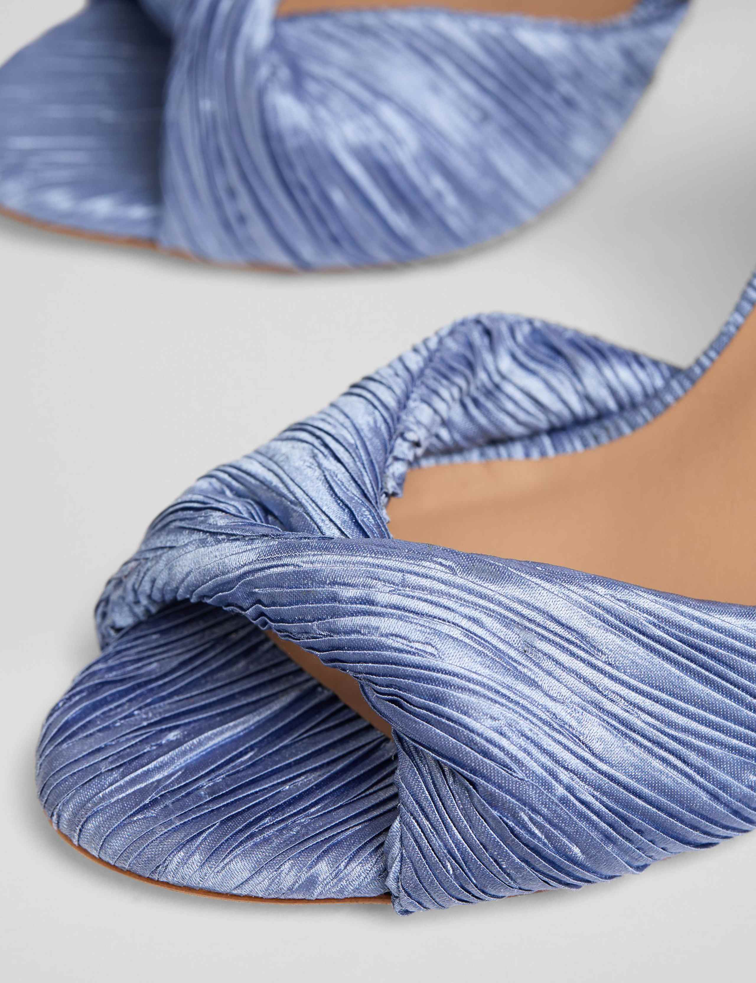 Fabric Ankle Strap Block Heel Sandals 4 of 4