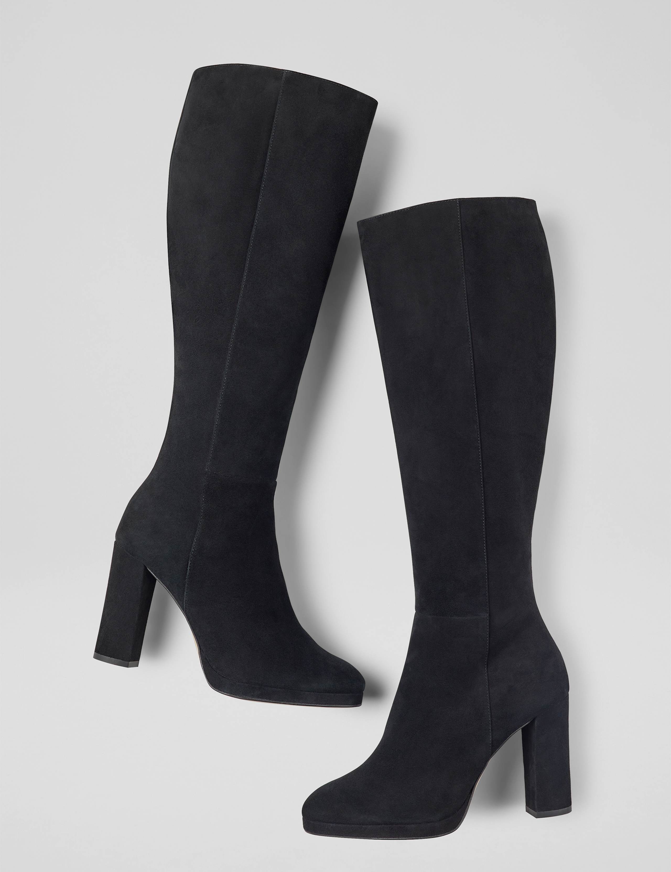 Suede Platform Knee High Boots 2 of 4