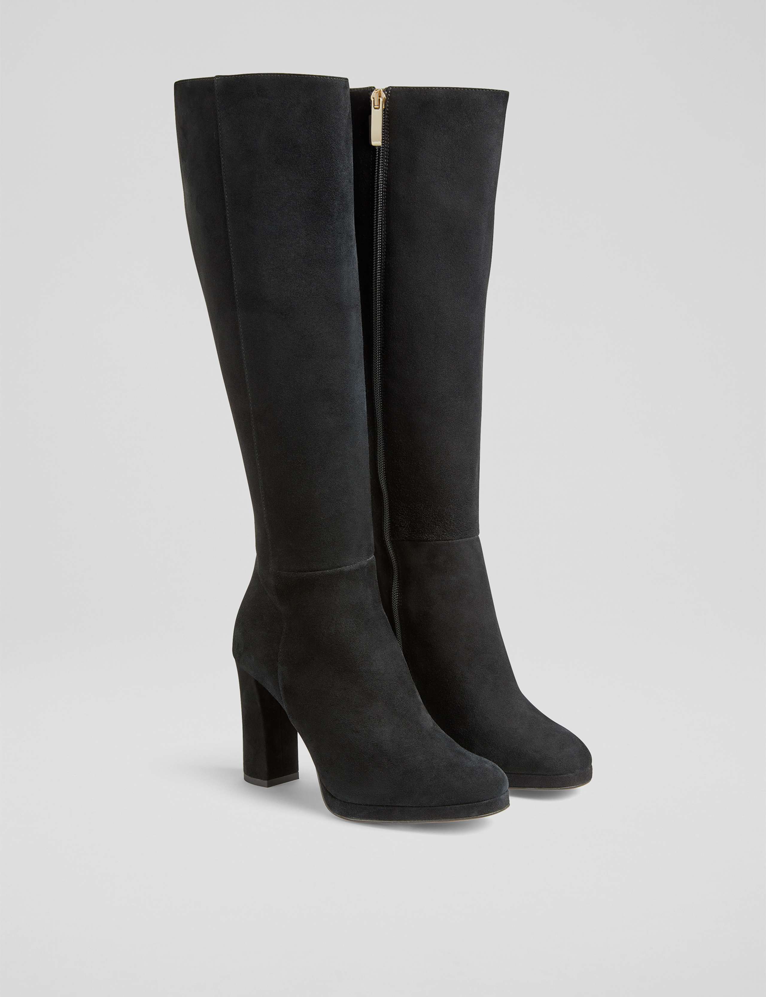 Suede Platform Knee High Boots 3 of 4