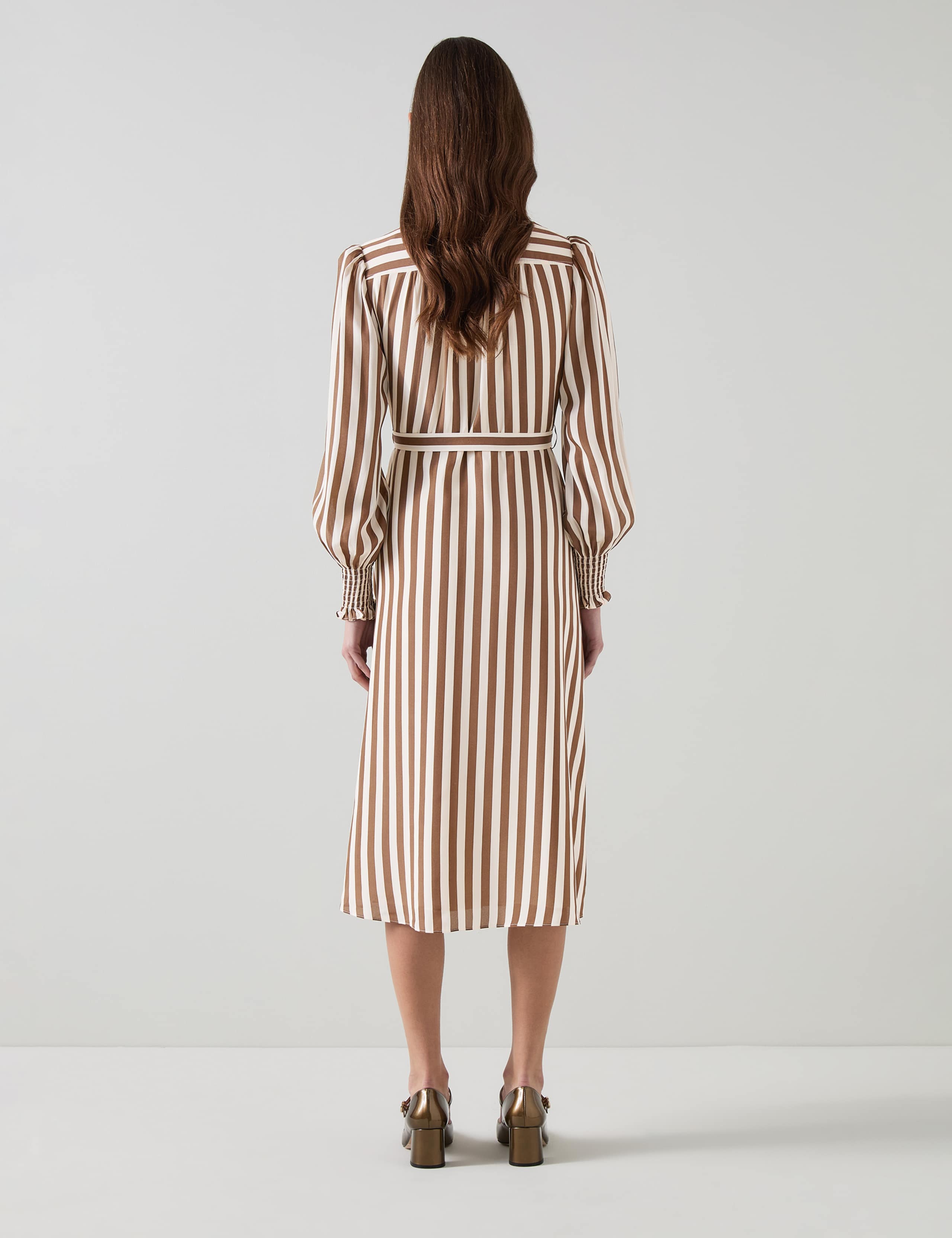 Emelia Chocolate & Birch Shirt Dress 3 of 4