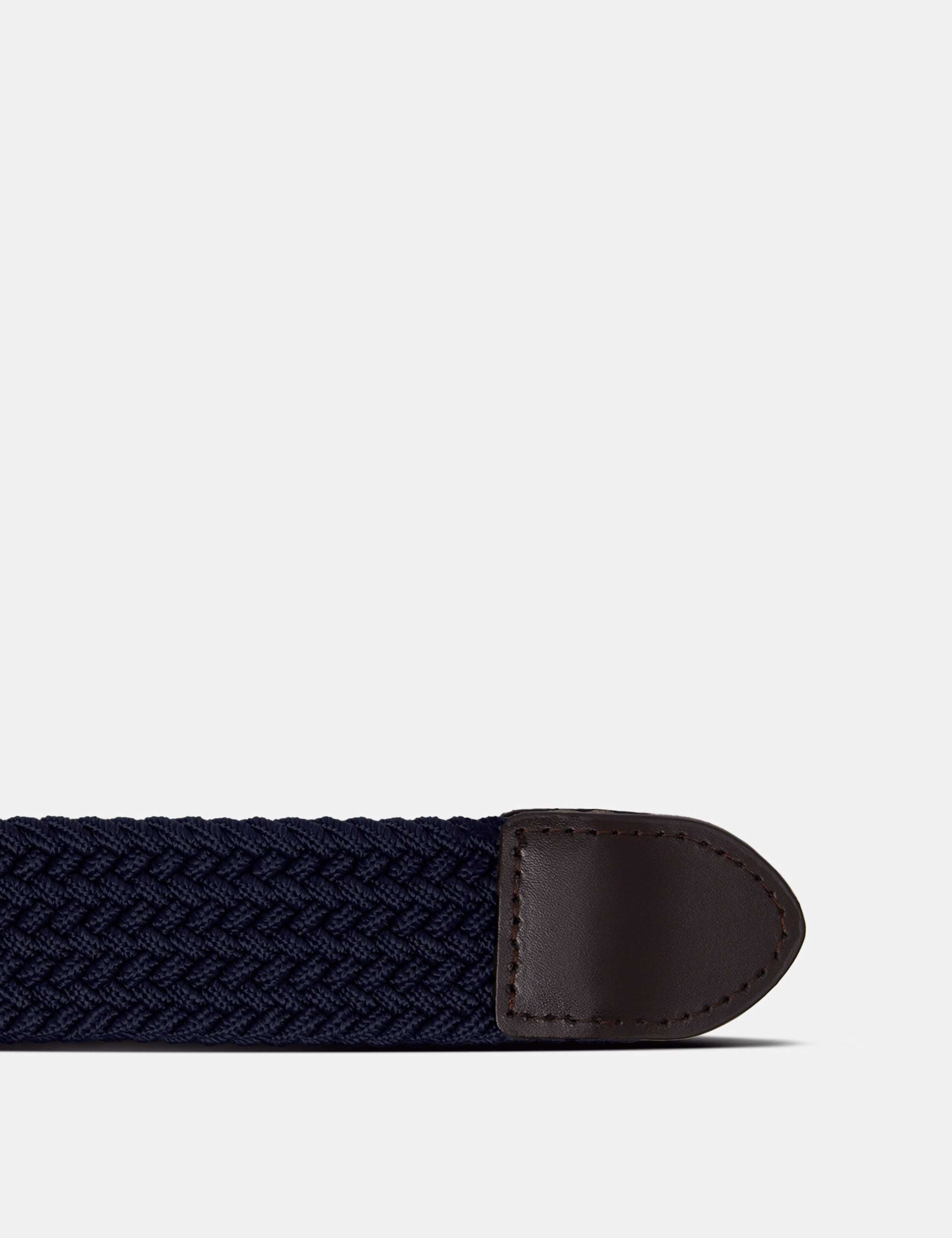 Leather Braided Stretch Belt 3 of 3