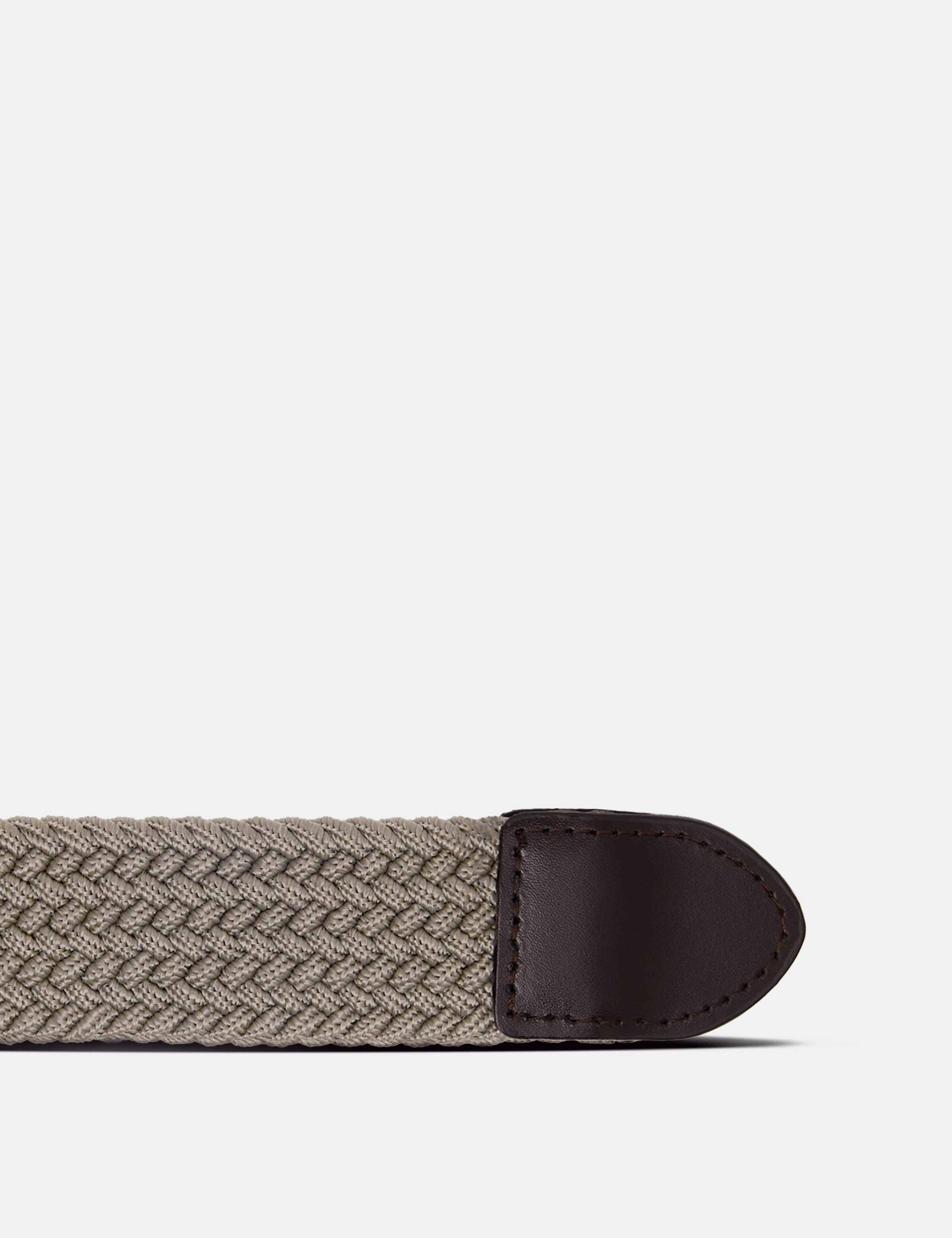 Leather Braided Stretch Belt 3 of 3