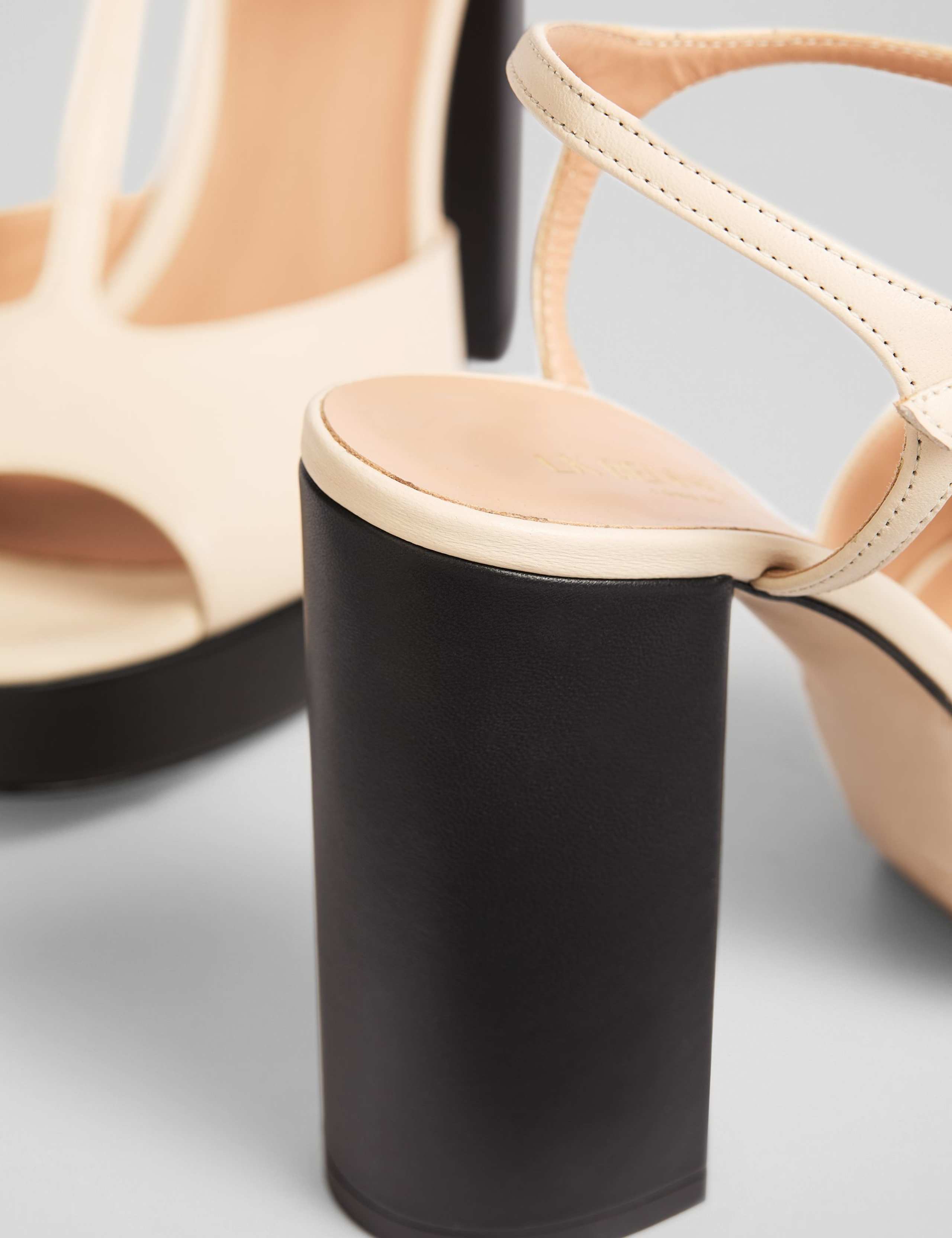 Leather T-Bar Block Heel Platform Sandals 4 of 4