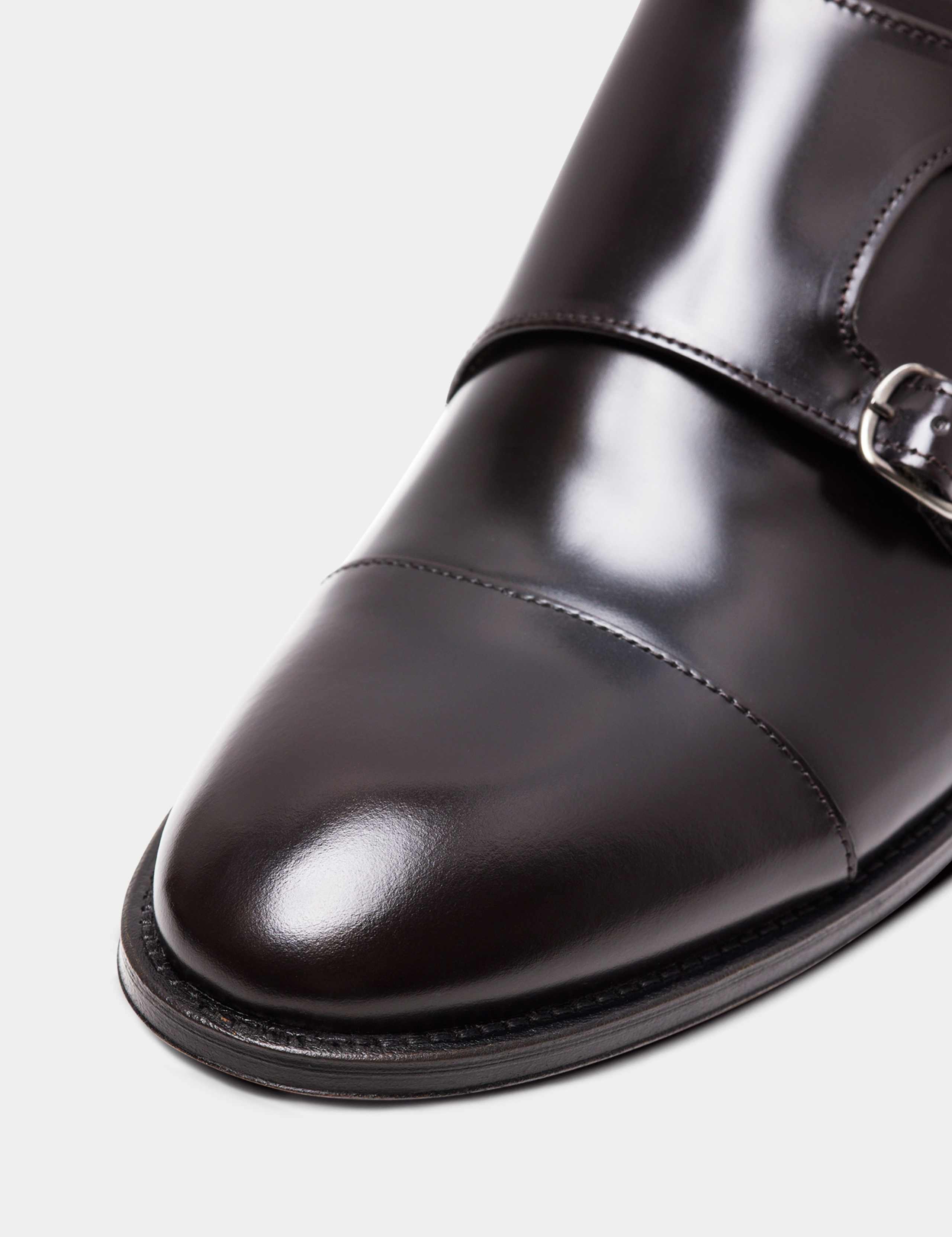 Leather Double Monk Strap Shoes 2 of 3