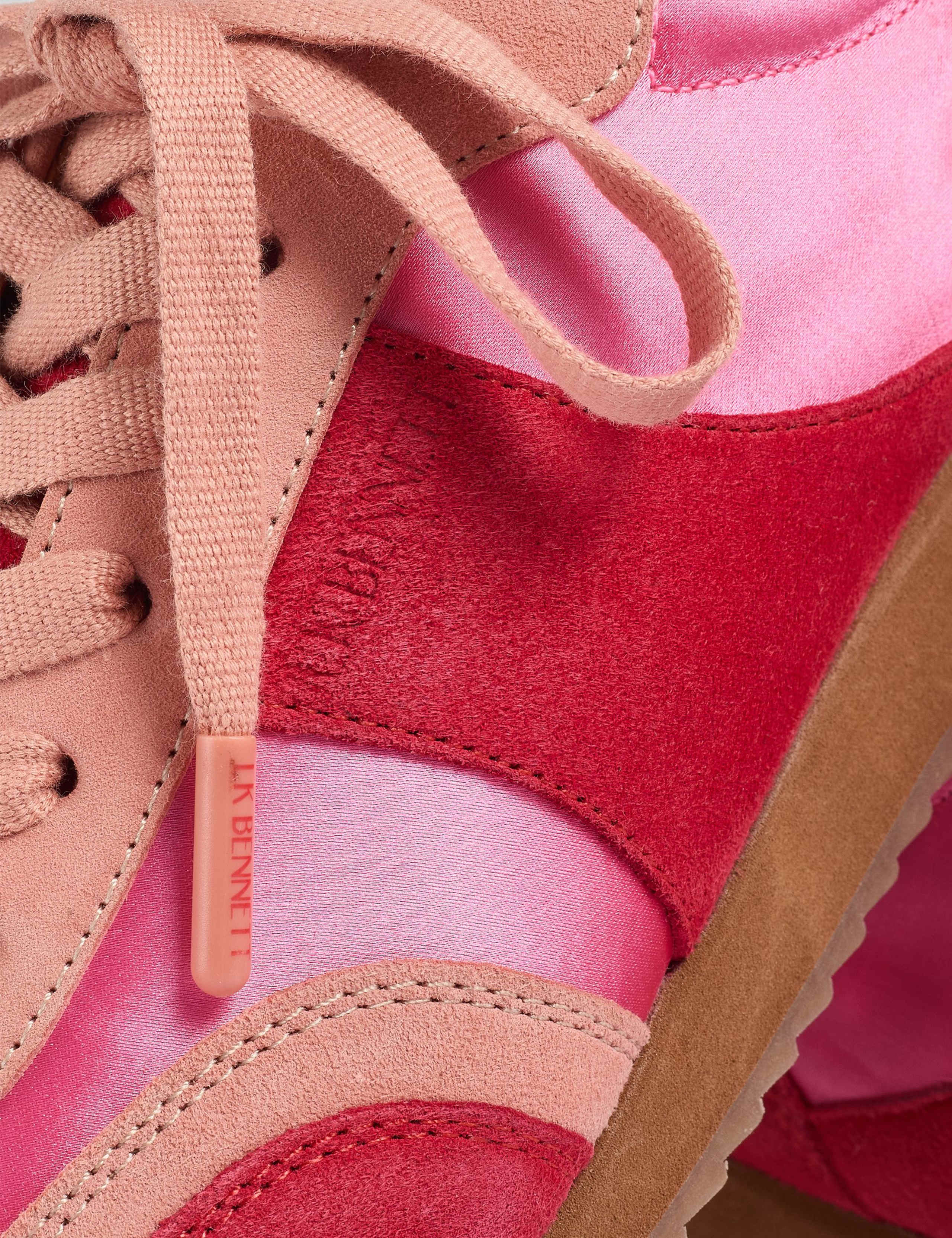 Leather Lace-Up Suede Panel Trainers 3 of 3