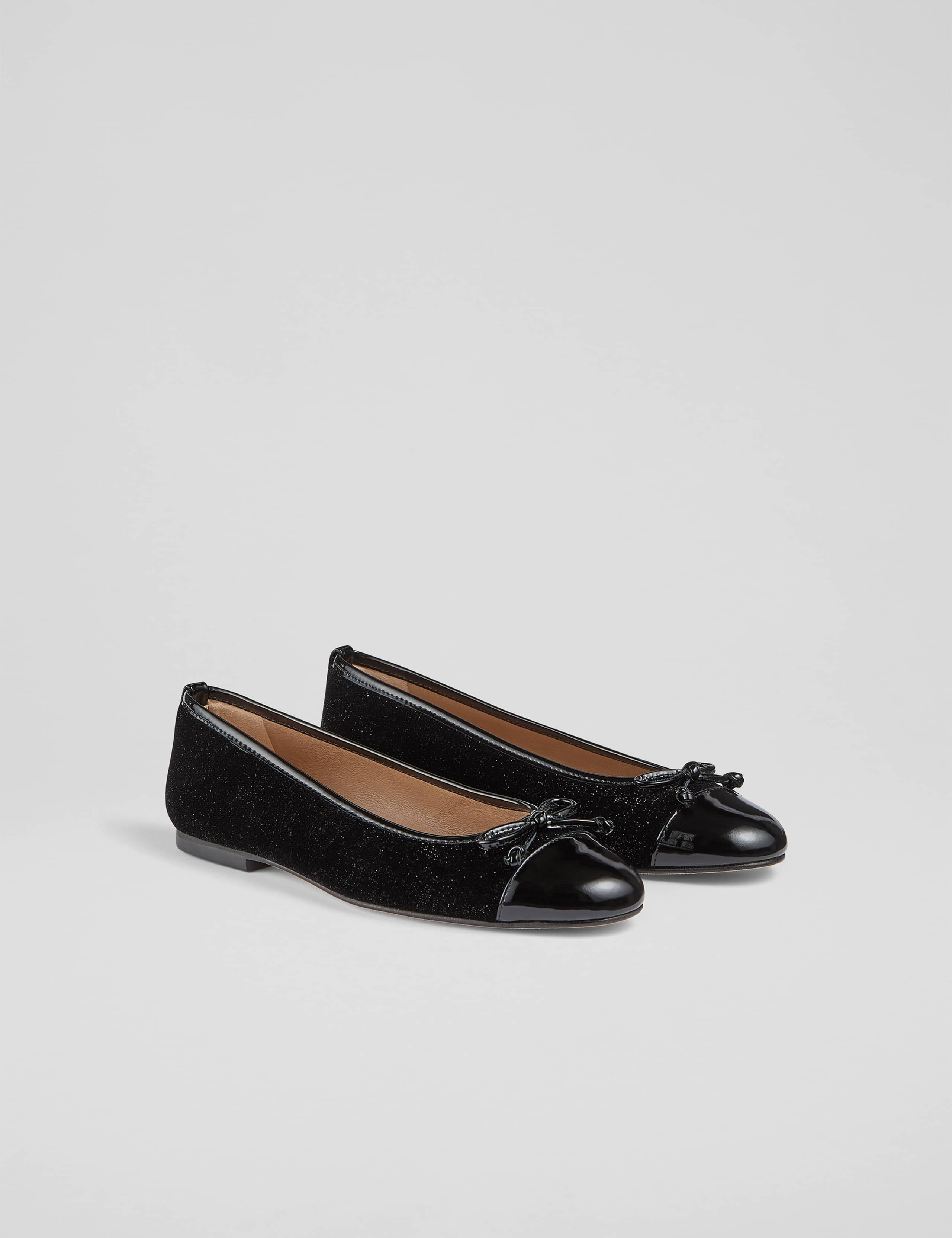 Velvet Bow Flat Ballet Pumps 2 of 4