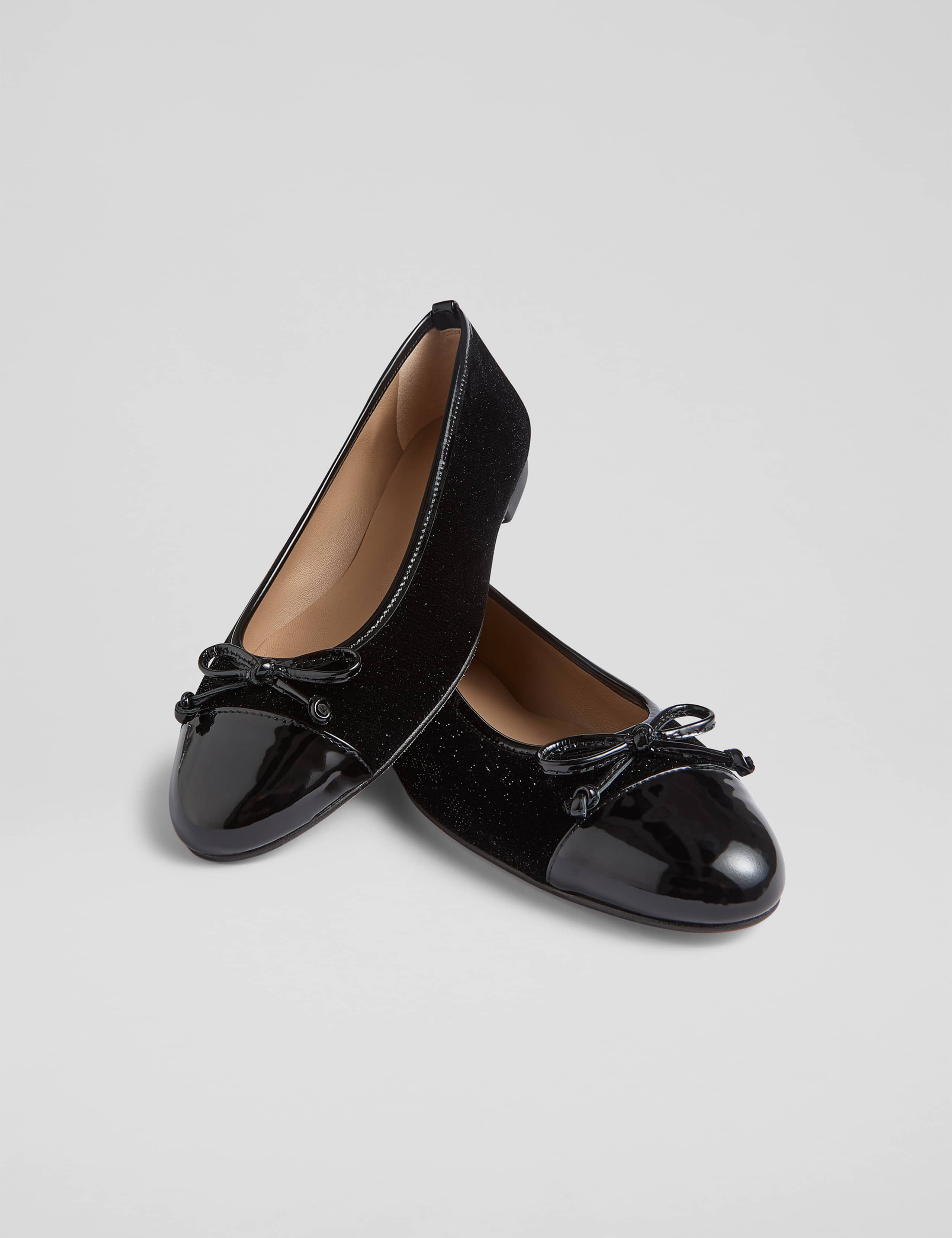 Velvet Bow Flat Ballet Pumps 3 of 4