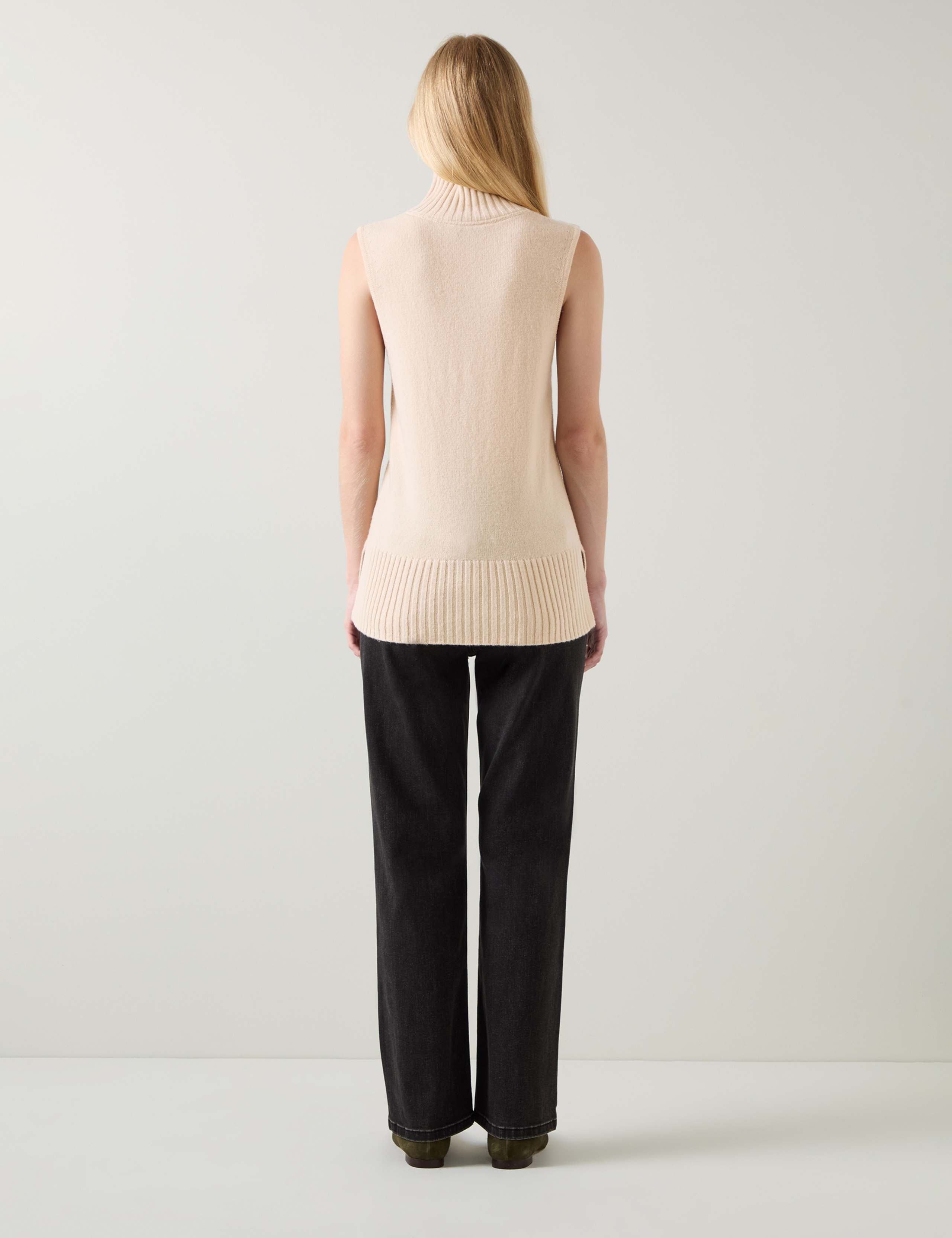 Wool Rich Roll Neck Knitted Vest 3 of 4