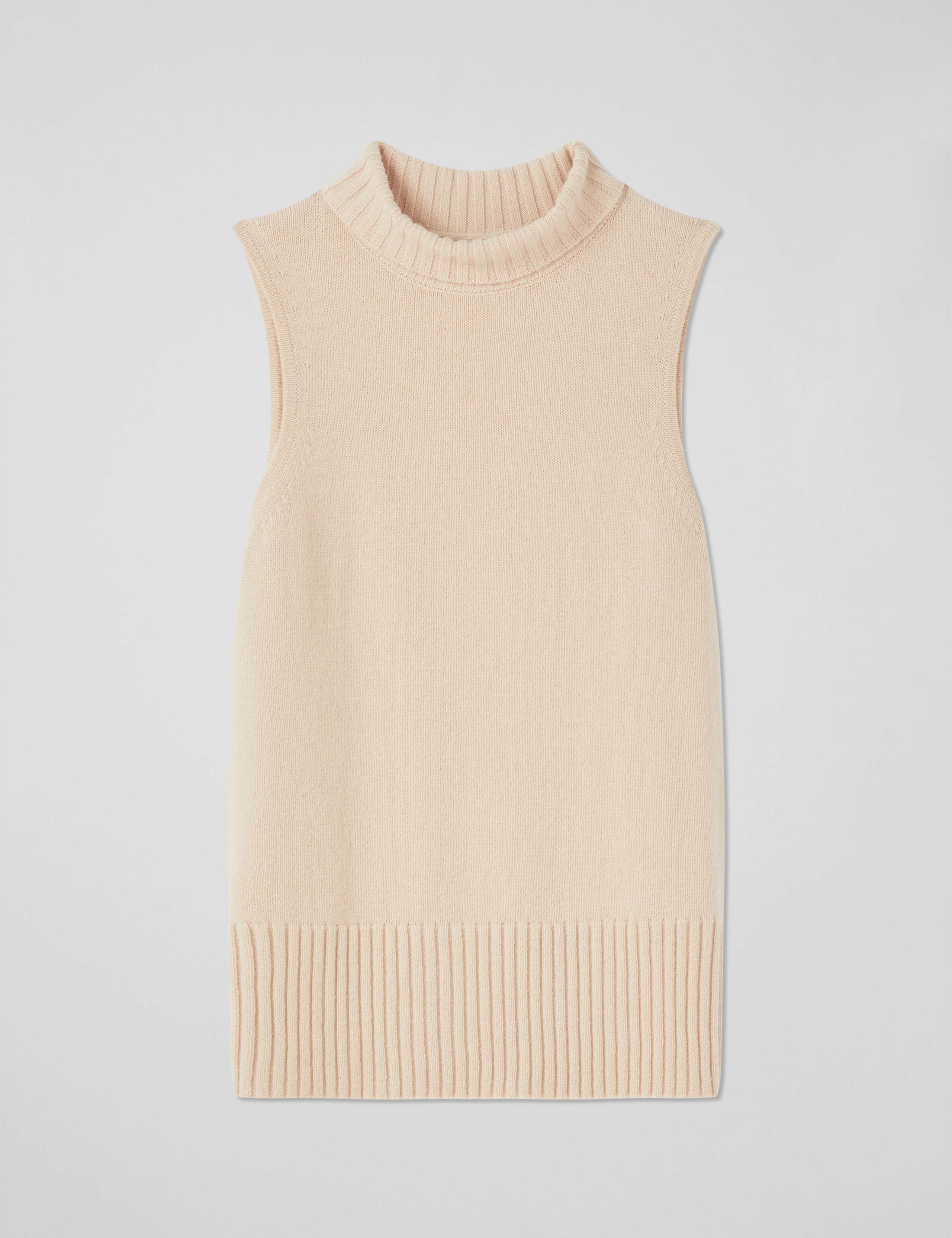 Wool Rich Roll Neck Knitted Vest 2 of 4