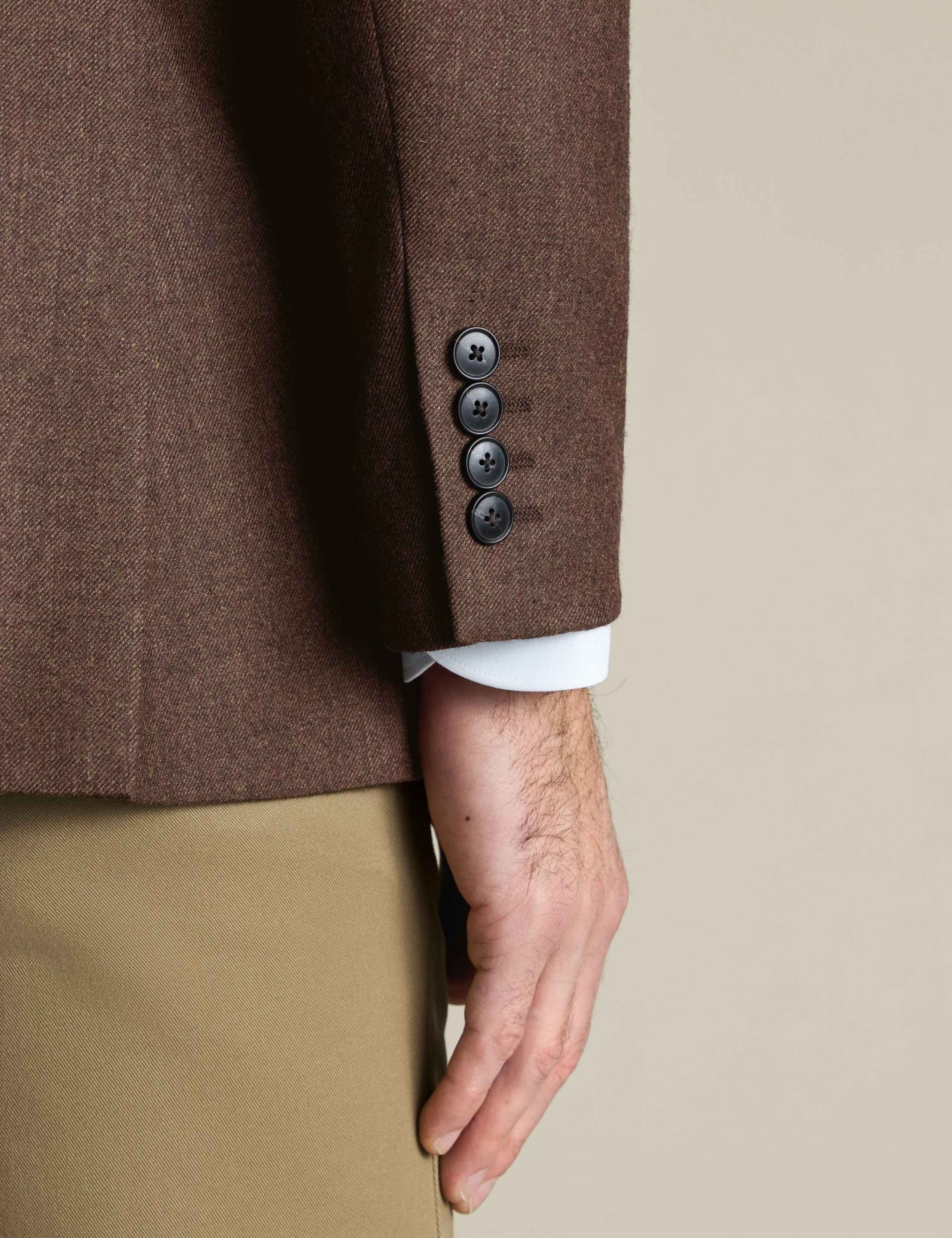 Slim Fit Pure Wool Textured Blazer 5 of 6