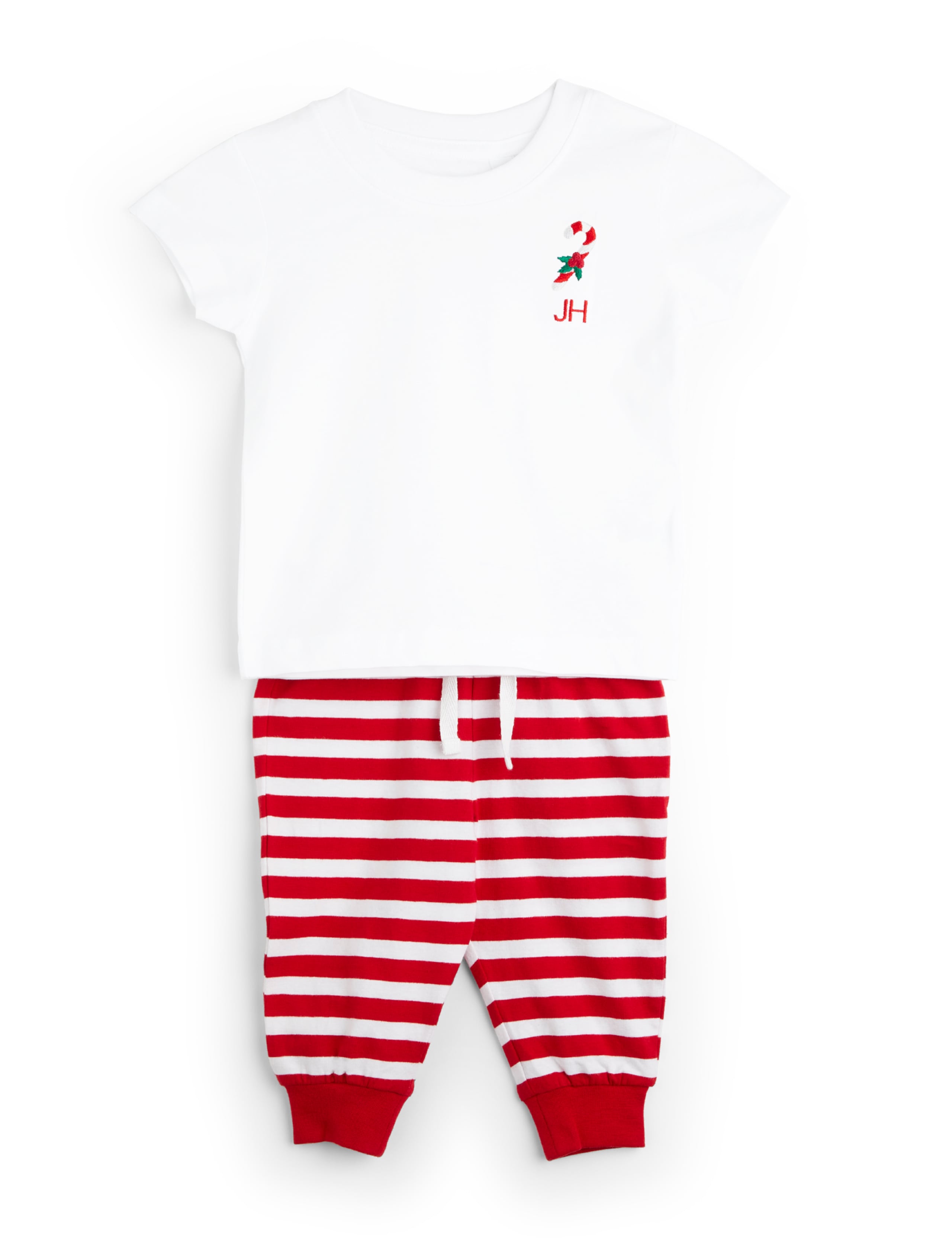 Personalised Baby Candy Cane Family Pyjamas 1 of 5