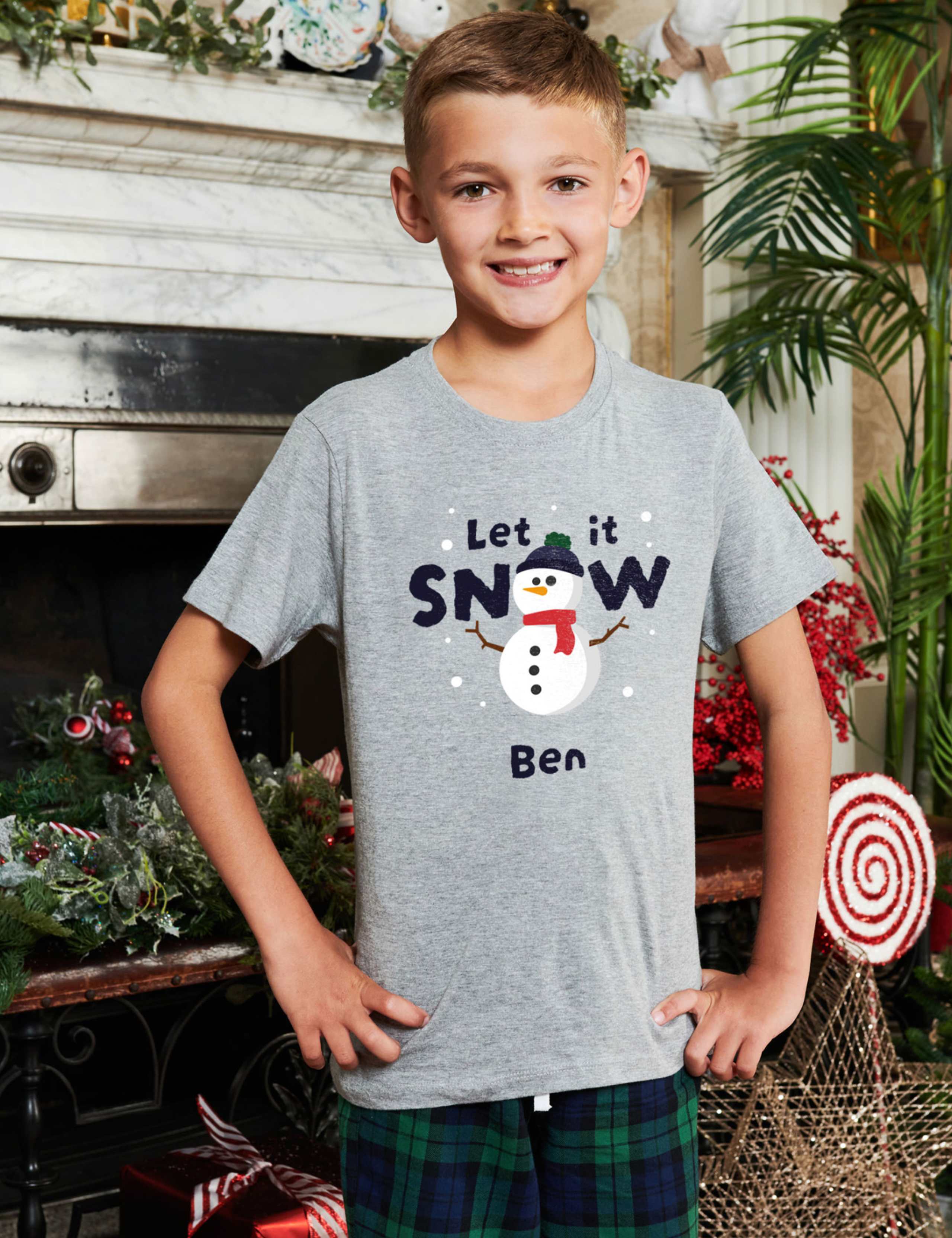 Personalised Kids Snowman Family Pyjamas 1 of 4