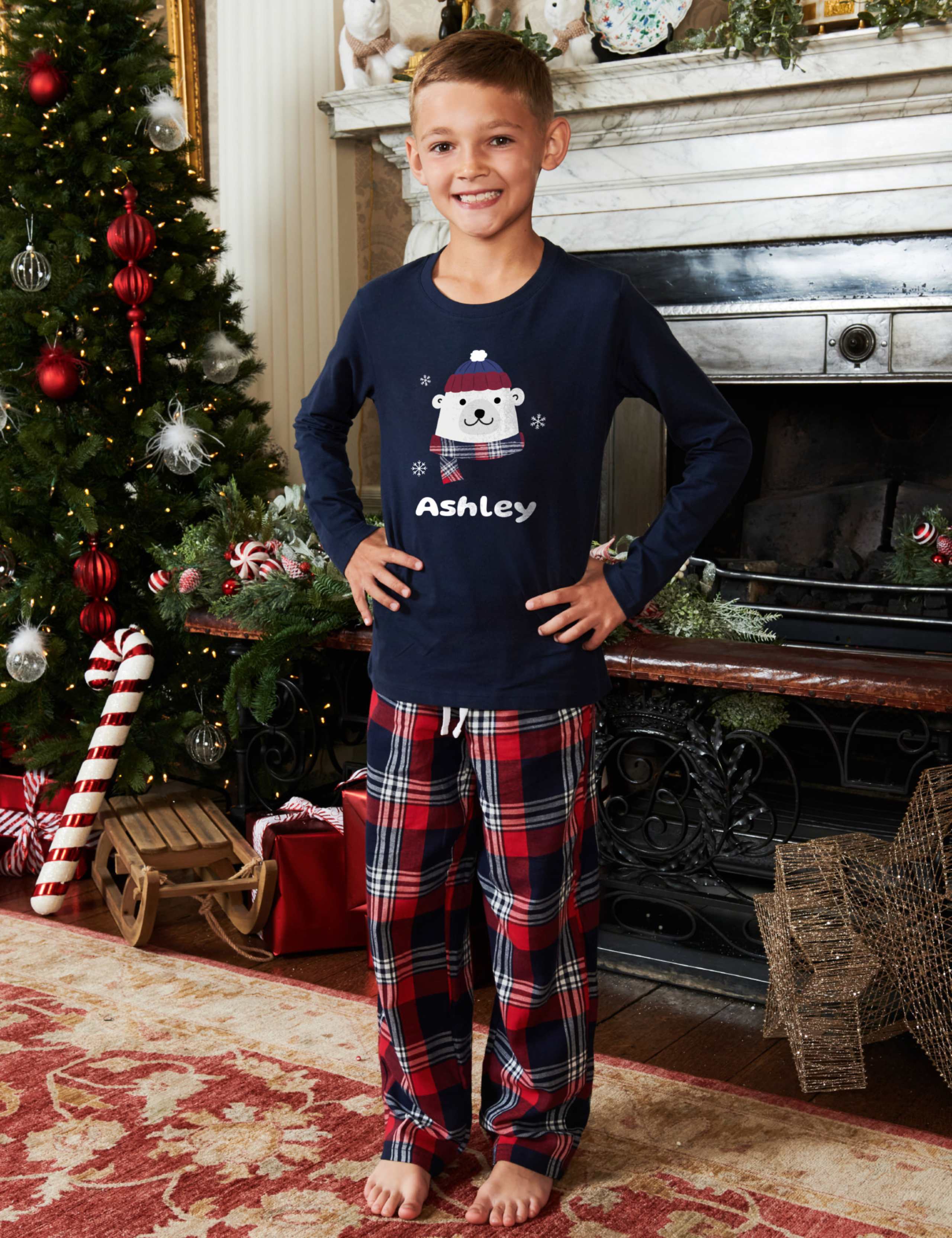 Personalised Kids Polar Bear Family Pyjamas 3 of 4