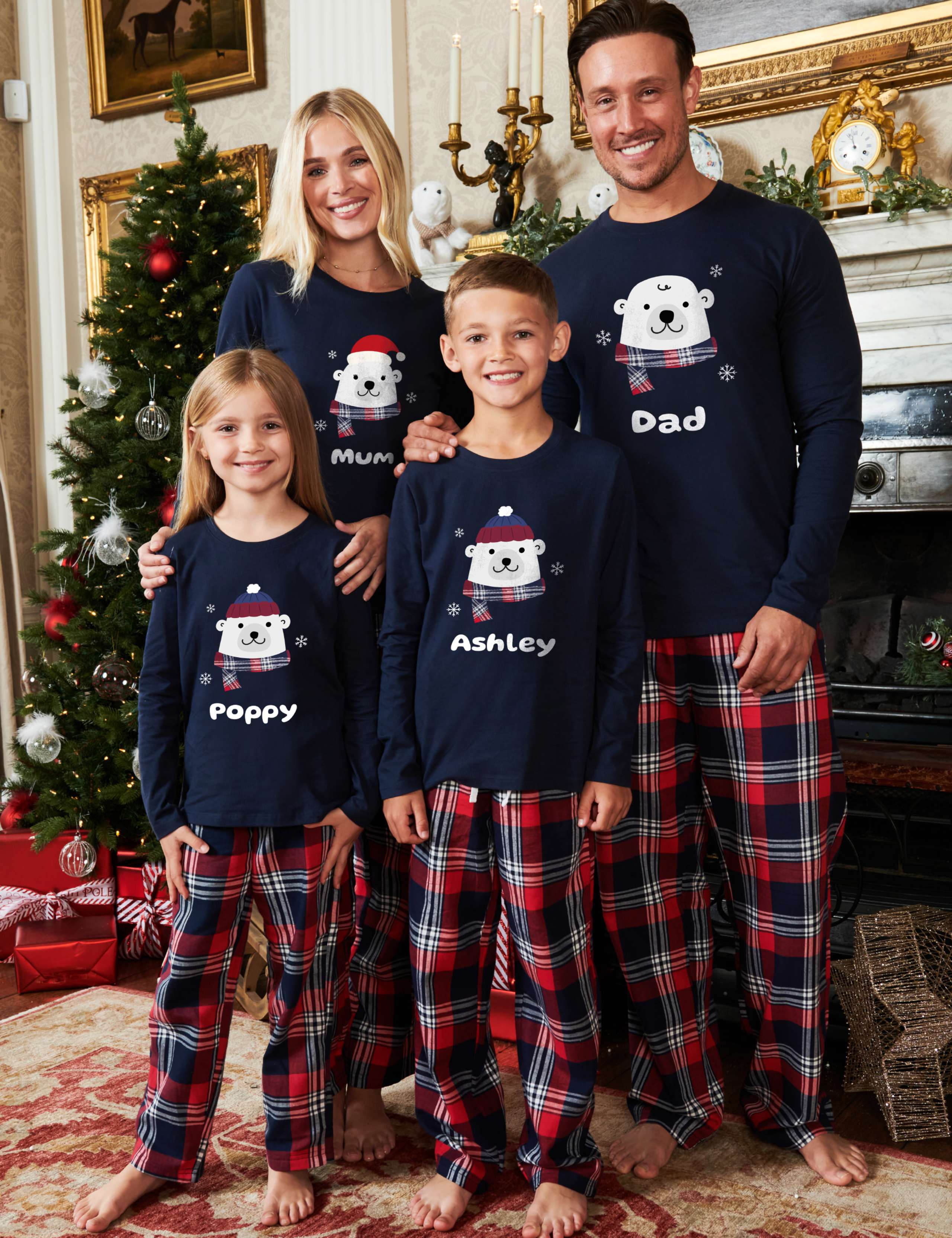 Personalised Kids Polar Bear Family Pyjamas 4 of 4