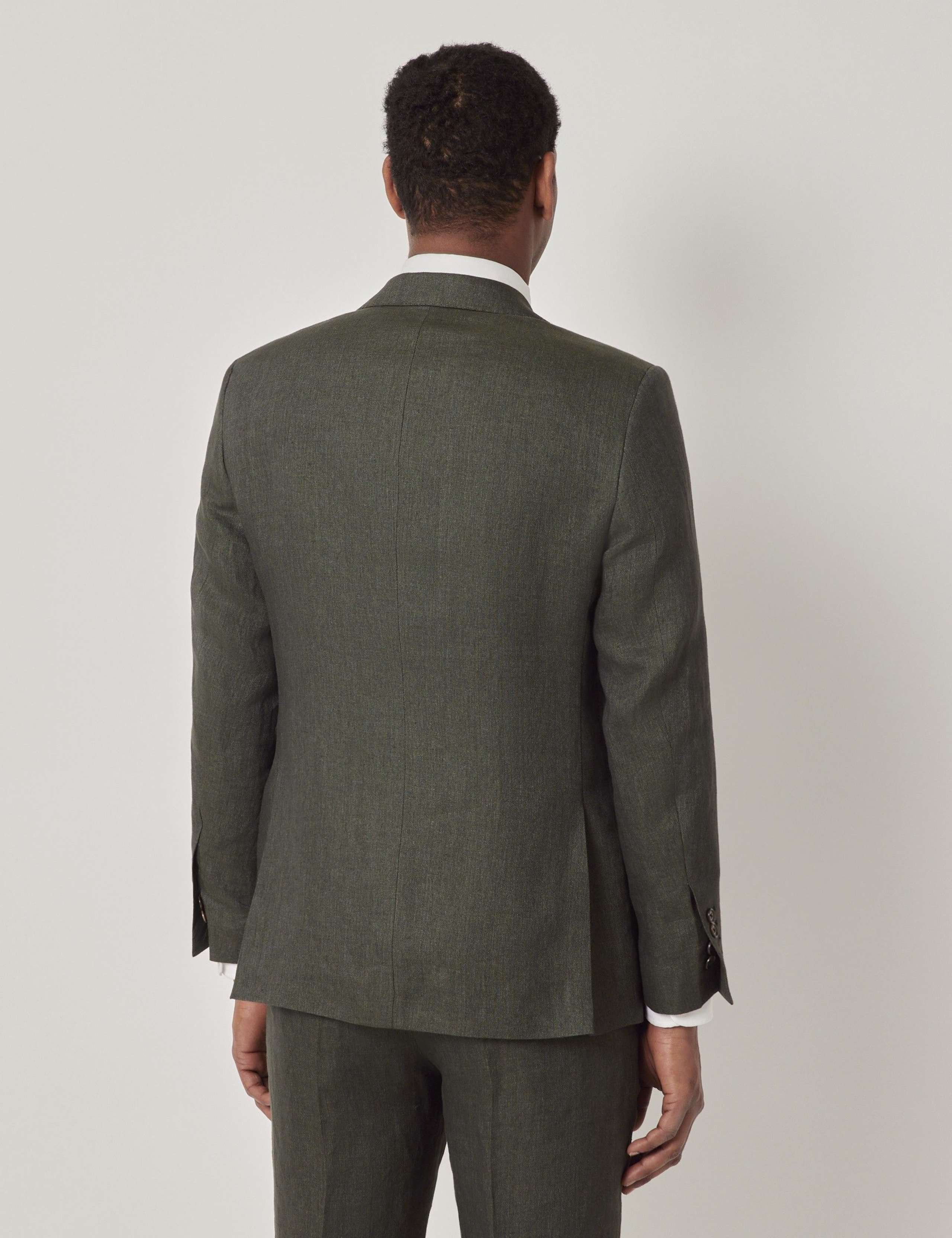 Tailored Fit Pure Italian Linen Suit Jacket 2 of 2