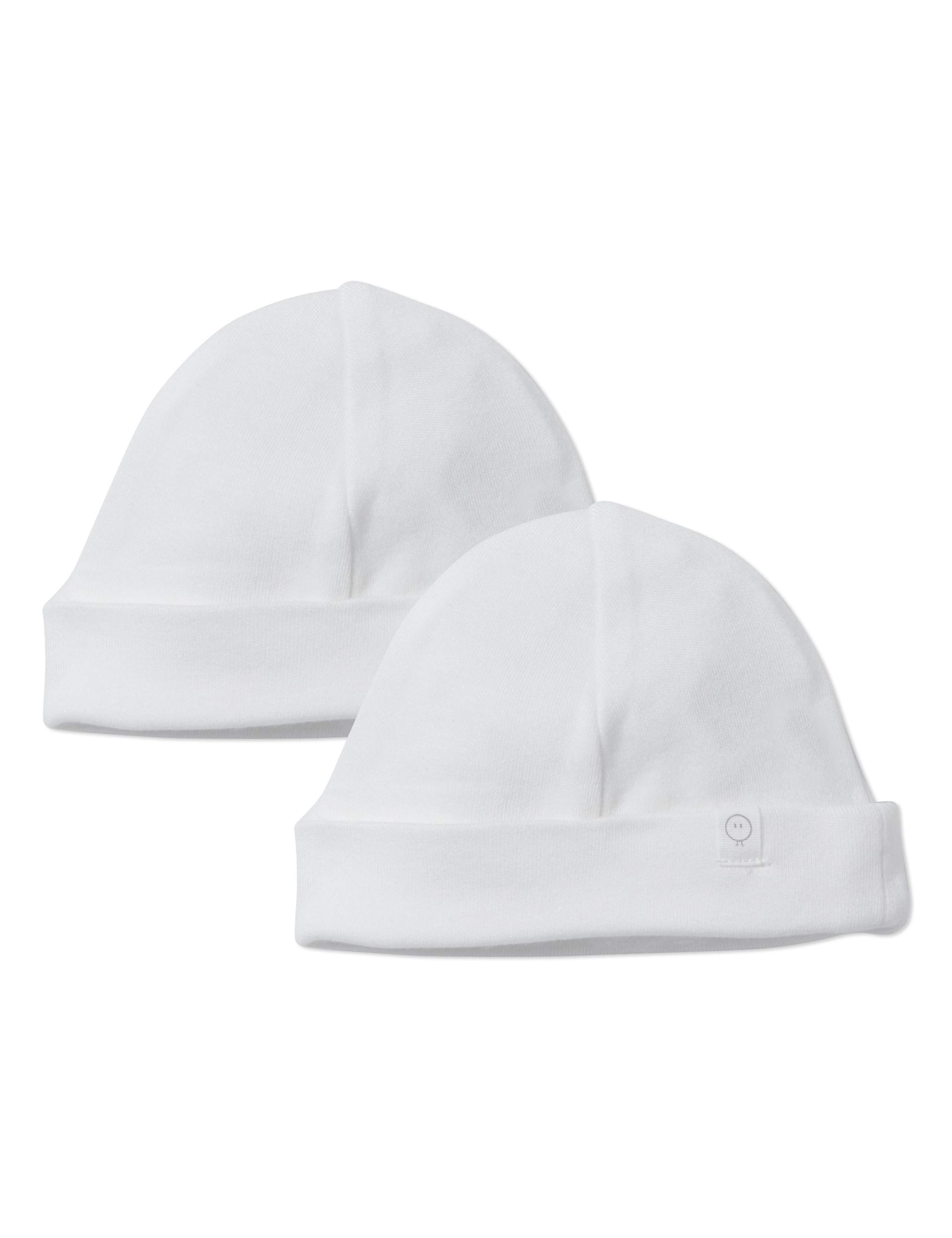 Baby 2pk Cotton Blend Hats (0-6 Mths) 2 of 2