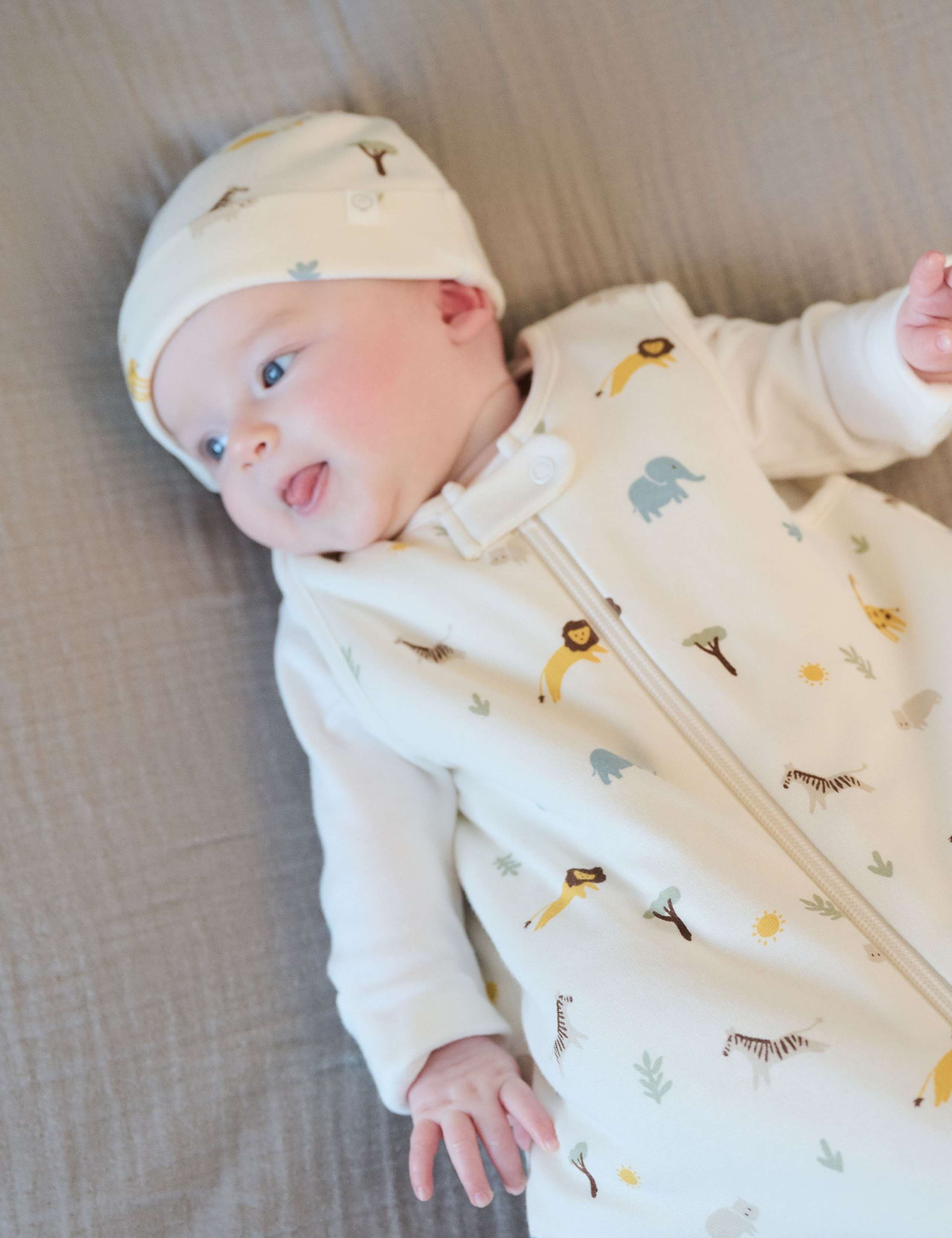 Kids' 2 Pack Cotton Blend Safari Hats (0-2 Yrs) 1 of 2