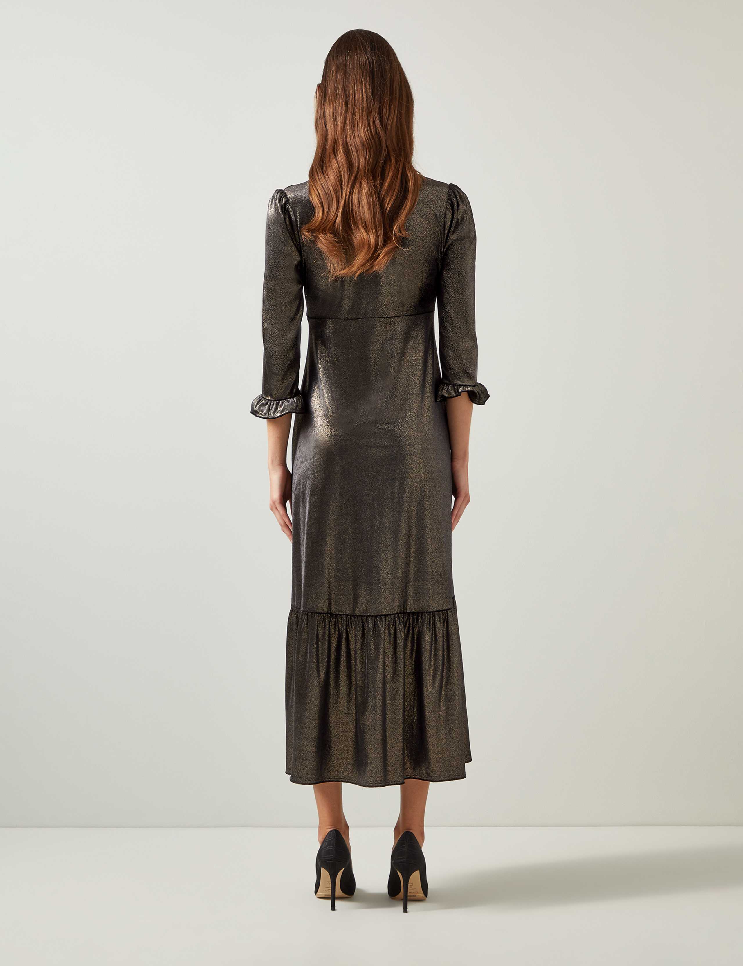 V-Neck Frill Sleeve Maxi Dress 3 of 4