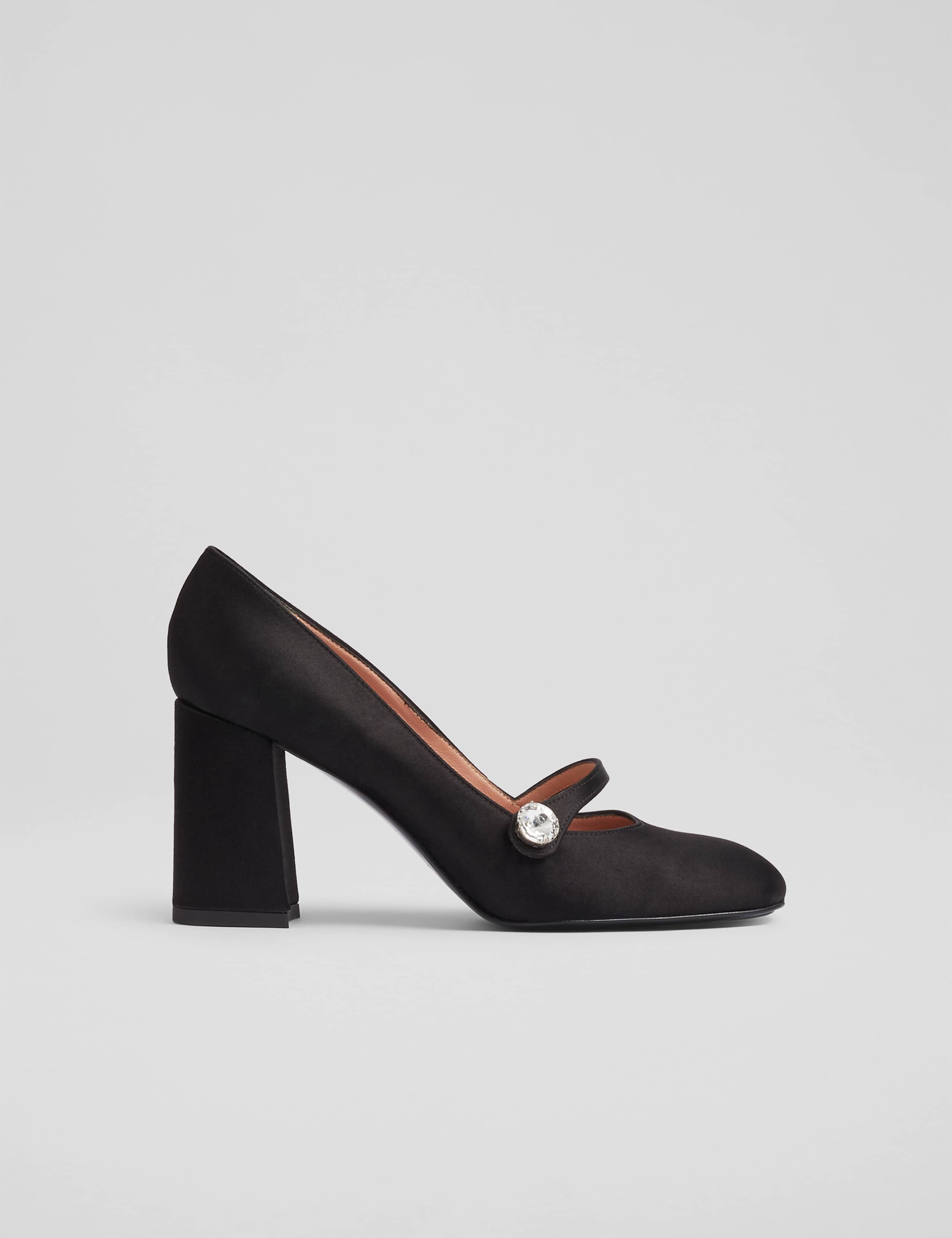 Embellished Block Heel Court Shoes 1 of 5