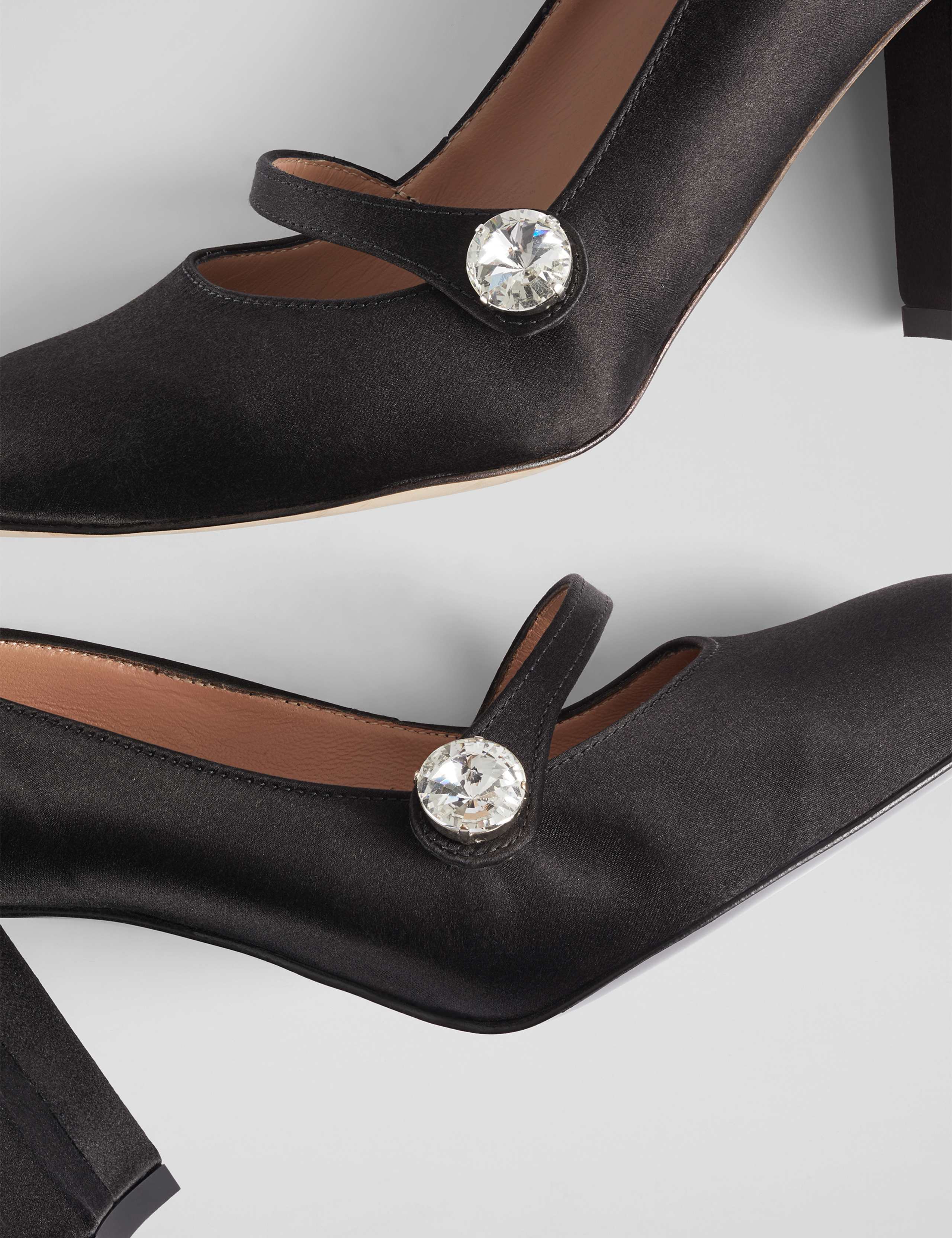 Embellished Block Heel Court Shoes 4 of 5