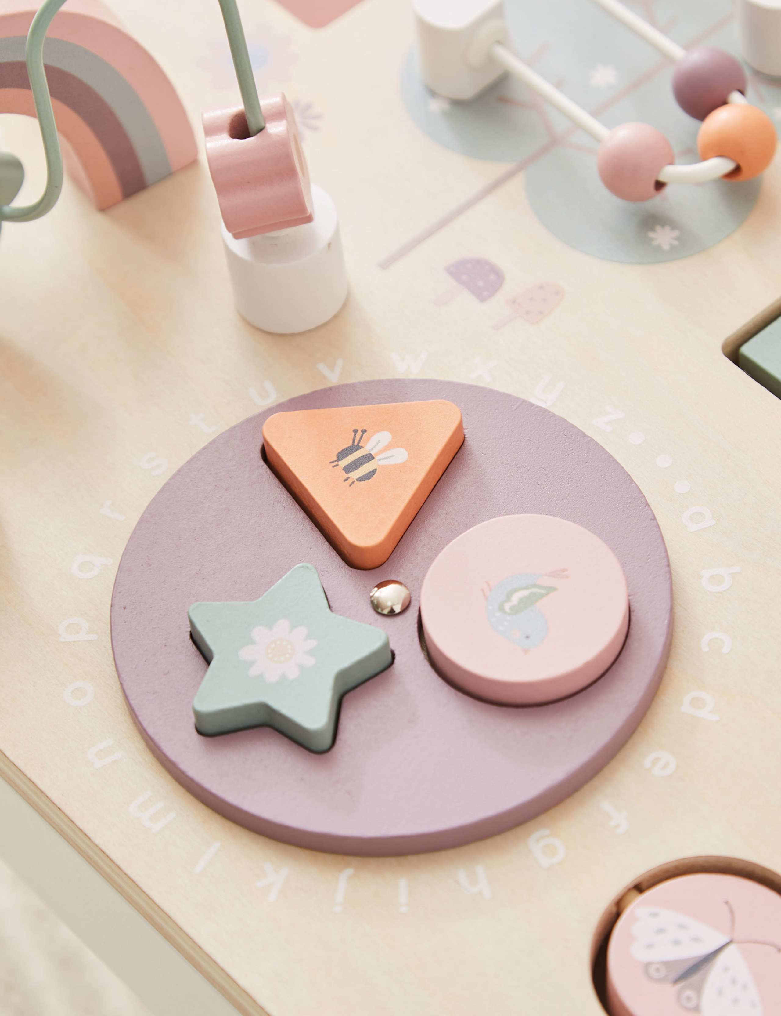Personalised Pink Wooden Children's Activity Table 5 of 5