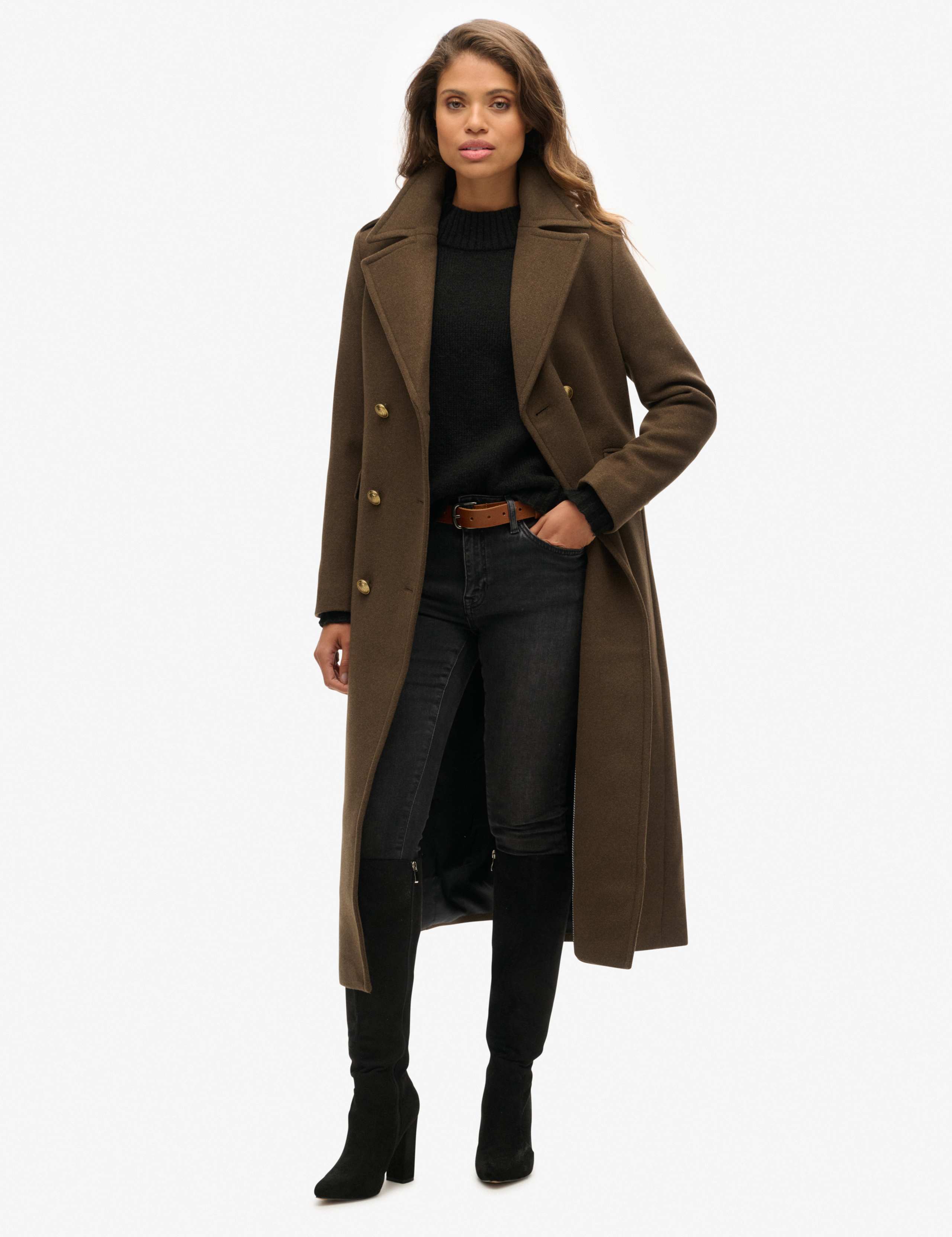 Pure Wool Double Breasted Longline Coat 3 of 7