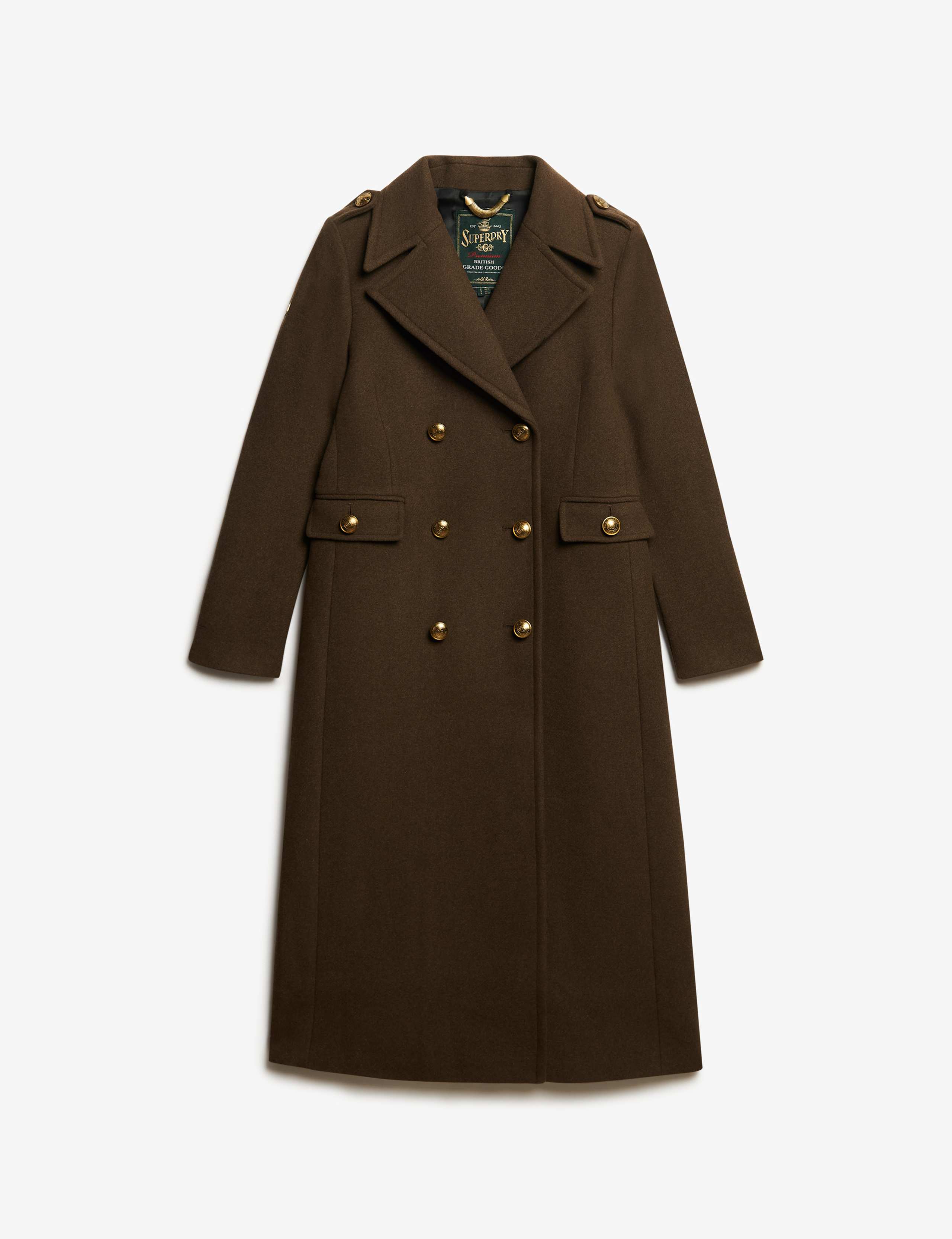Pure Wool Double Breasted Longline Coat 2 of 7