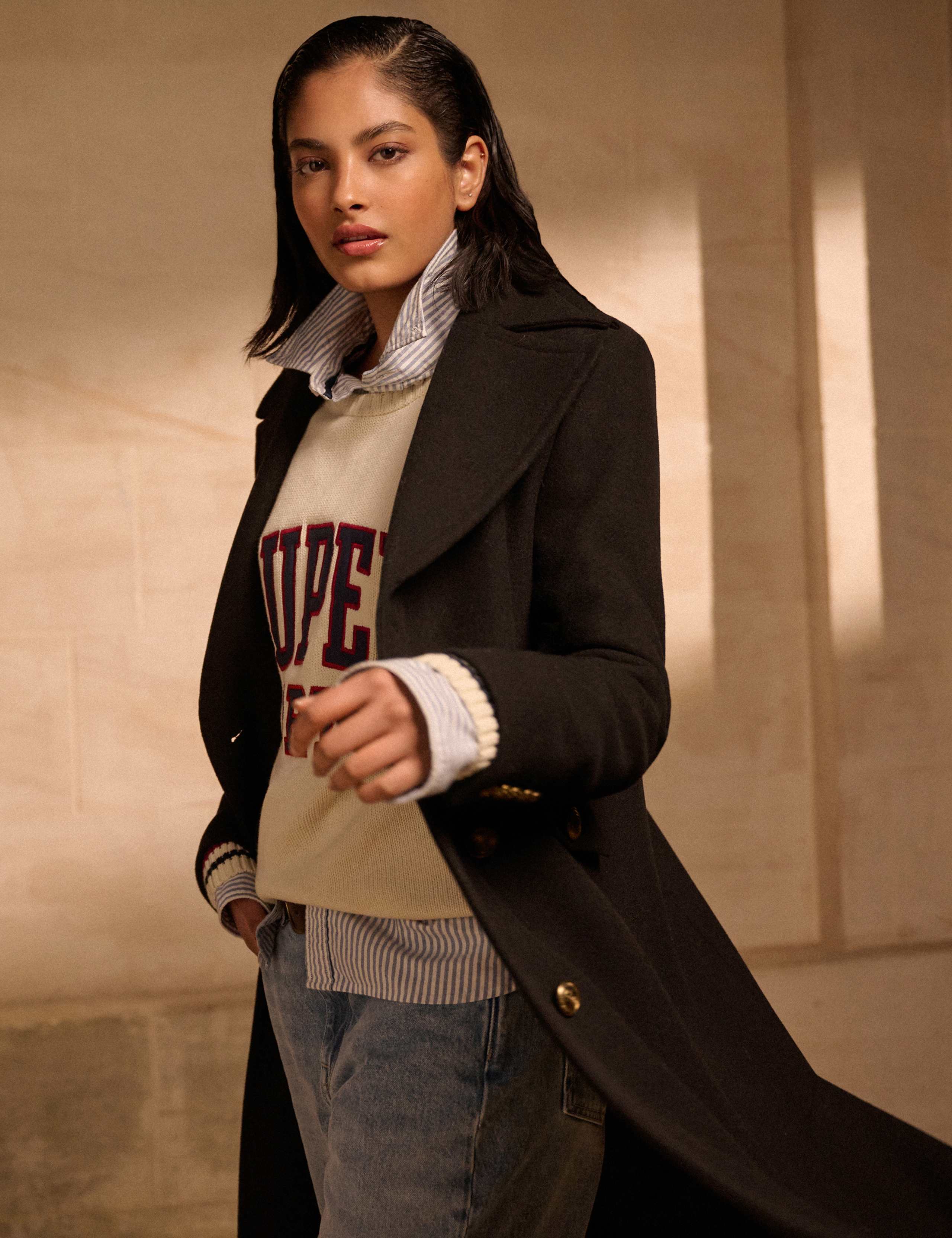 Pure Wool Double Breasted Longline Coat 4 of 7