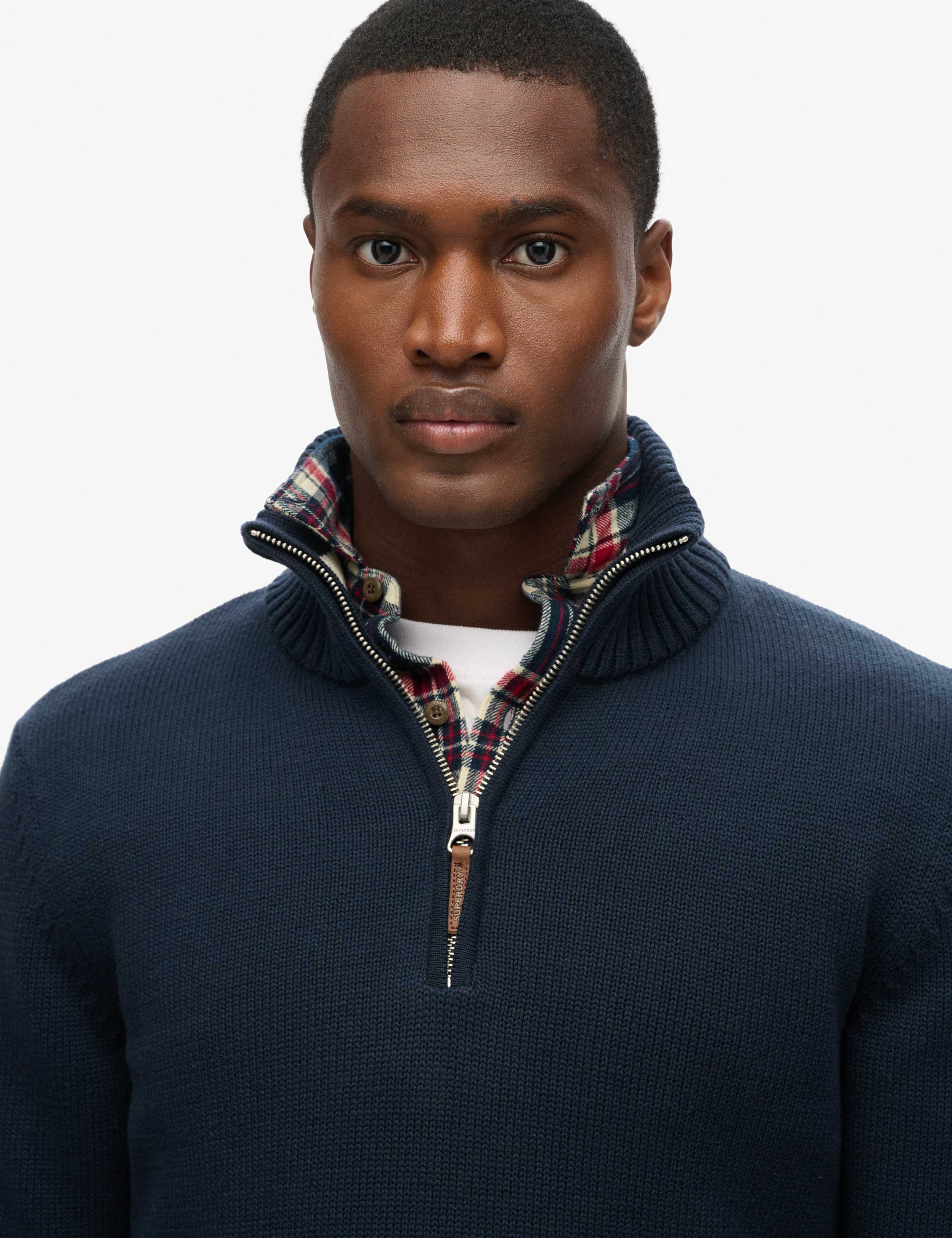 Pure Cotton Knitted Henley Jumper 3 of 5