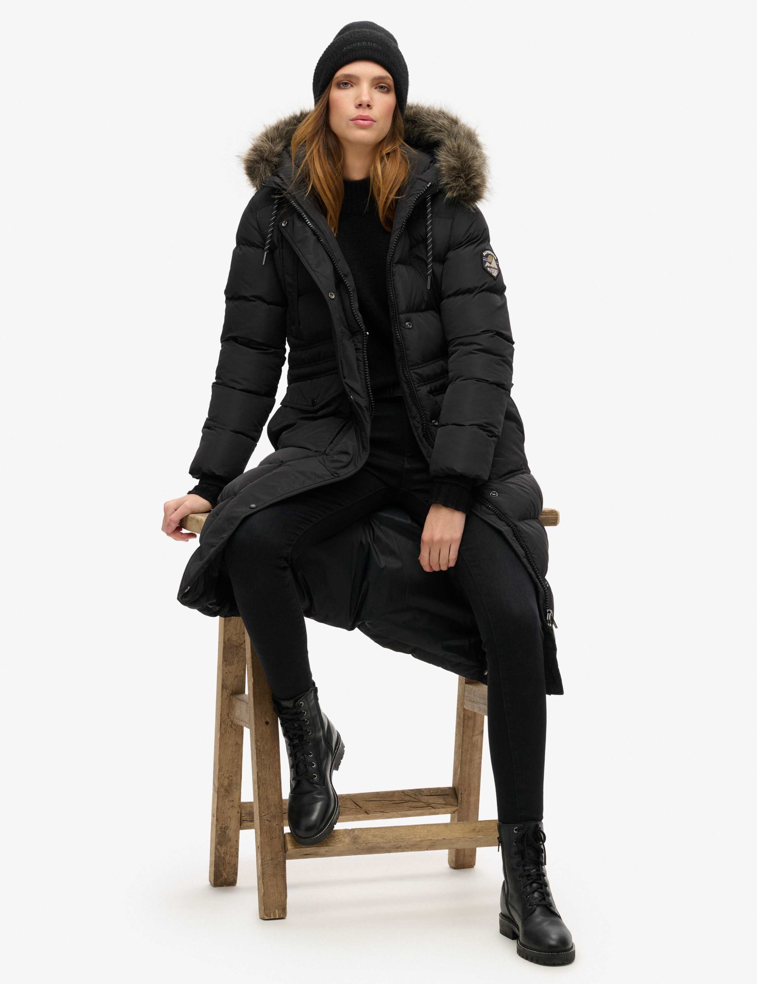 Faux Fur Hooded Longline Coat 3 of 6