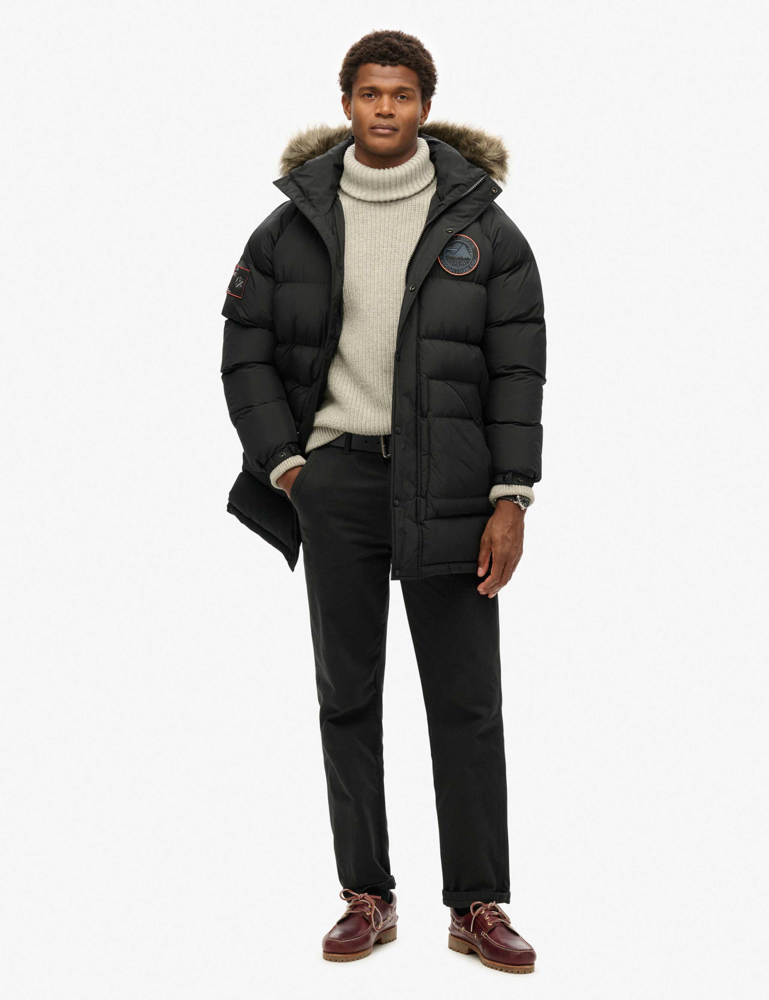 Padded Hooded Longline Parka Jacket 3 of 7