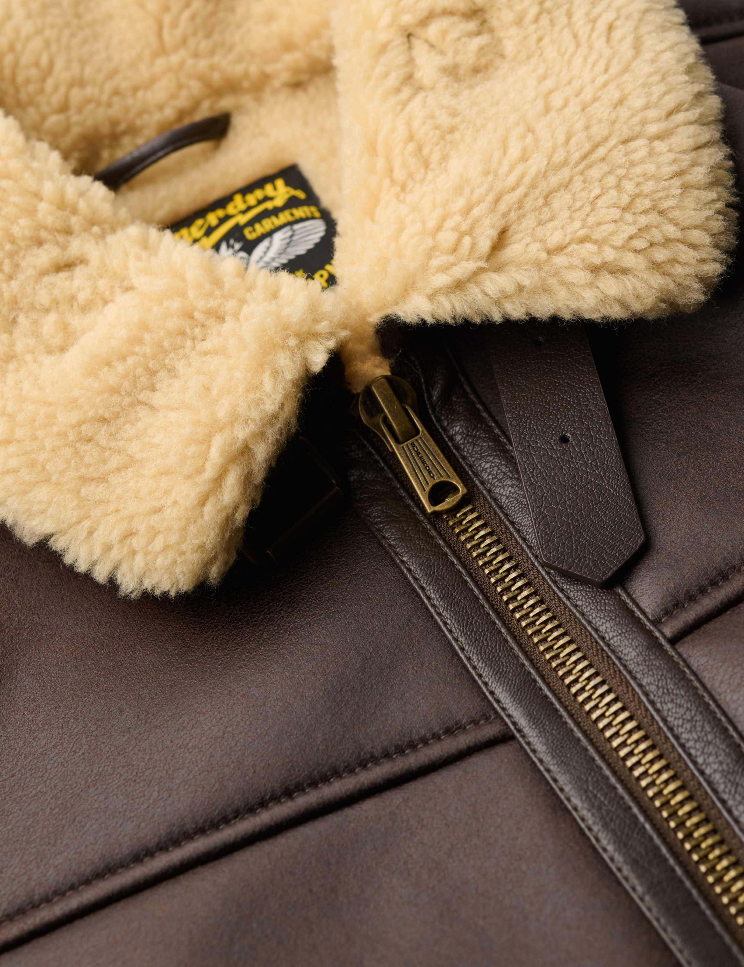 Faux Shearling Aviator Jacket 7 of 7
