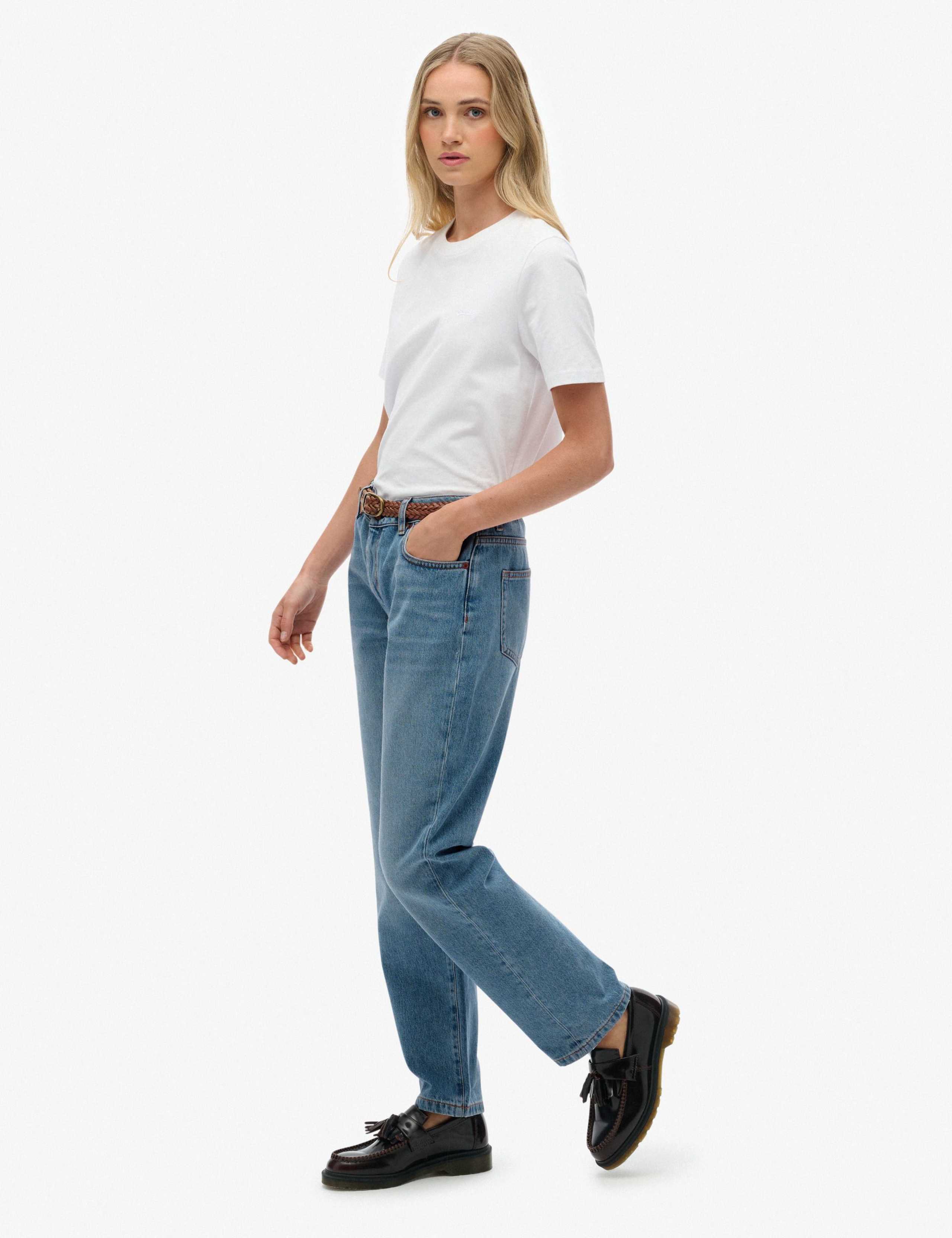 Mid Rise Straight Leg Jeans 3 of 8