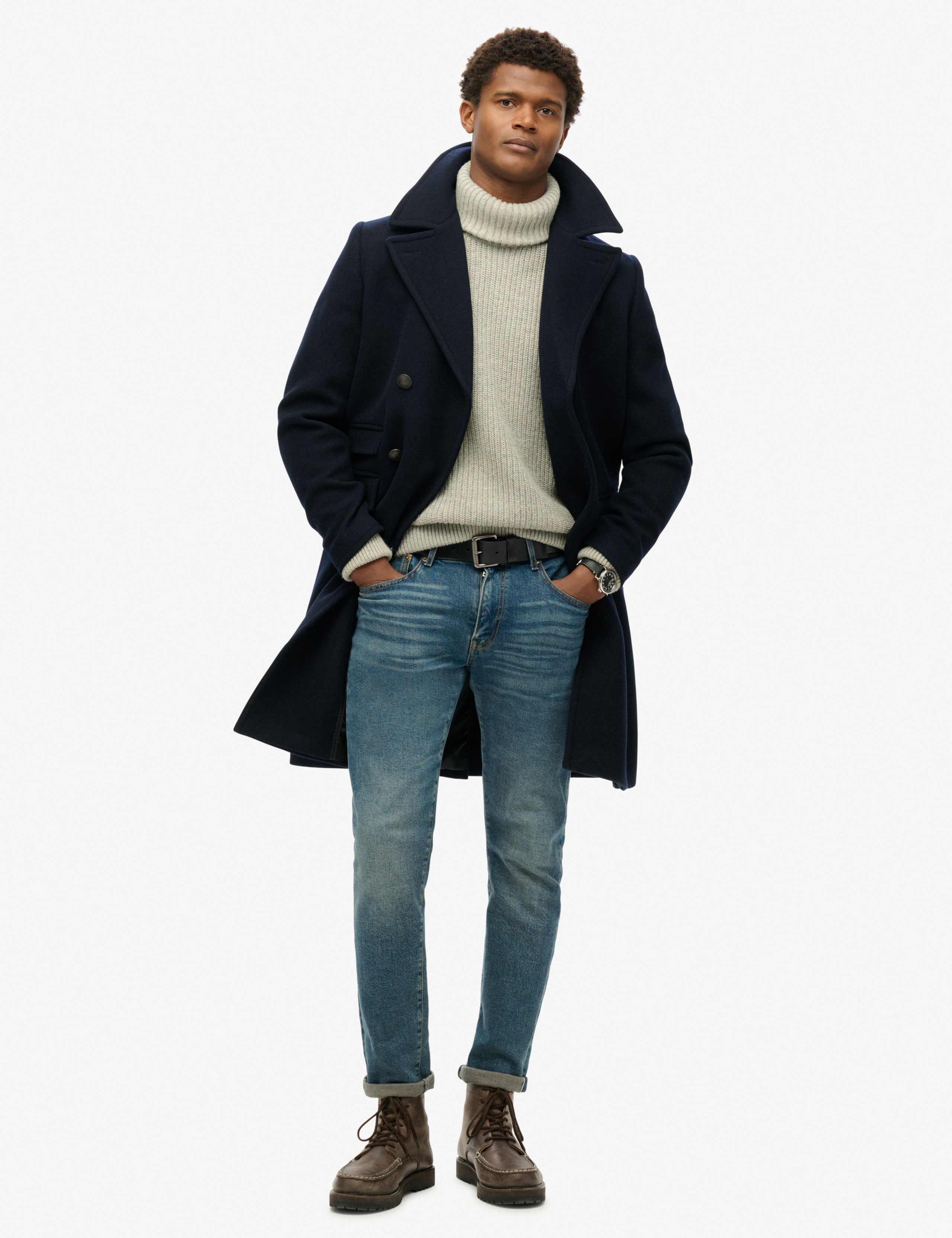 Wool Rich Double Breasted Peacoat 3 of 7