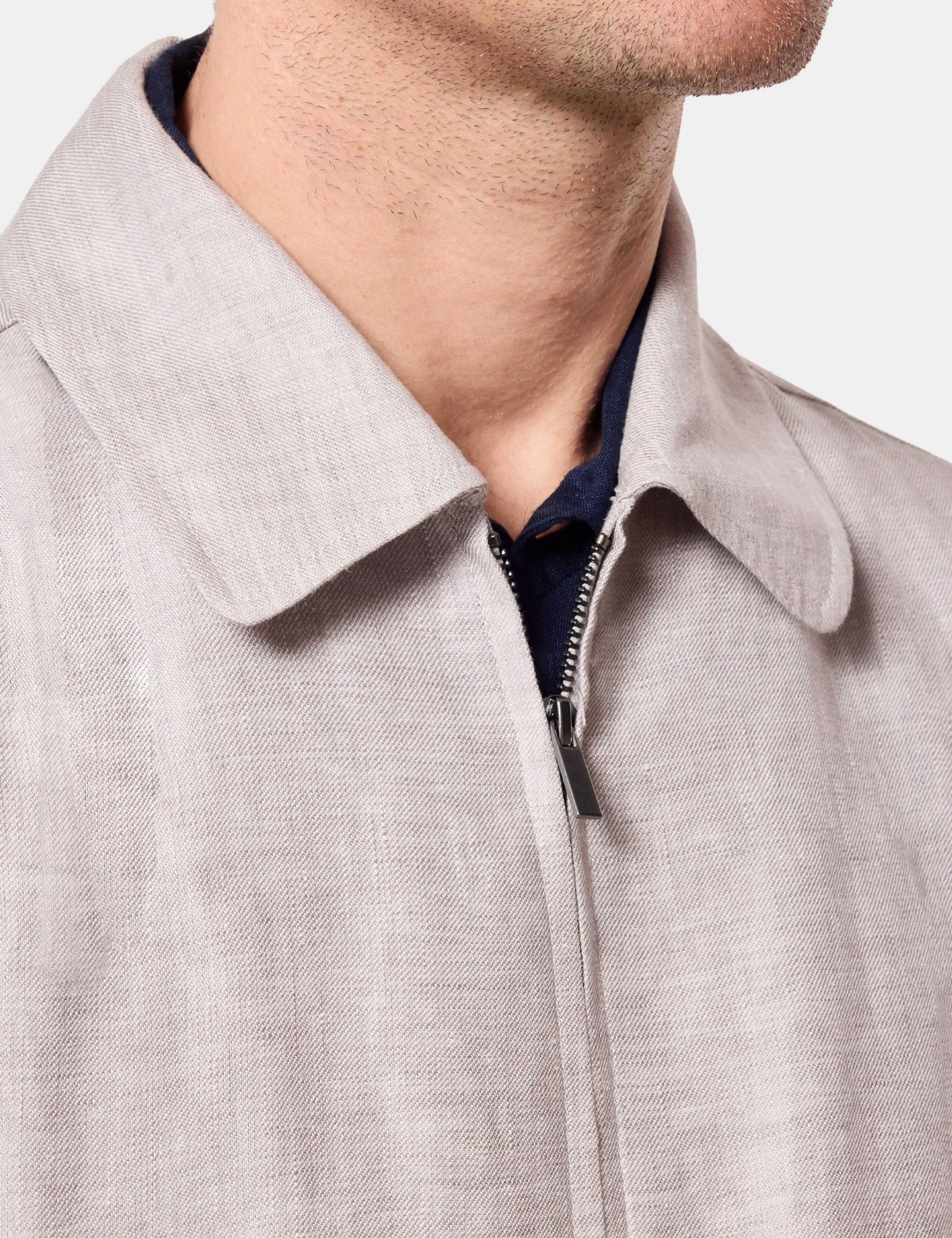 Pure Linen Lightweight Harrington Jacket 2 of 3