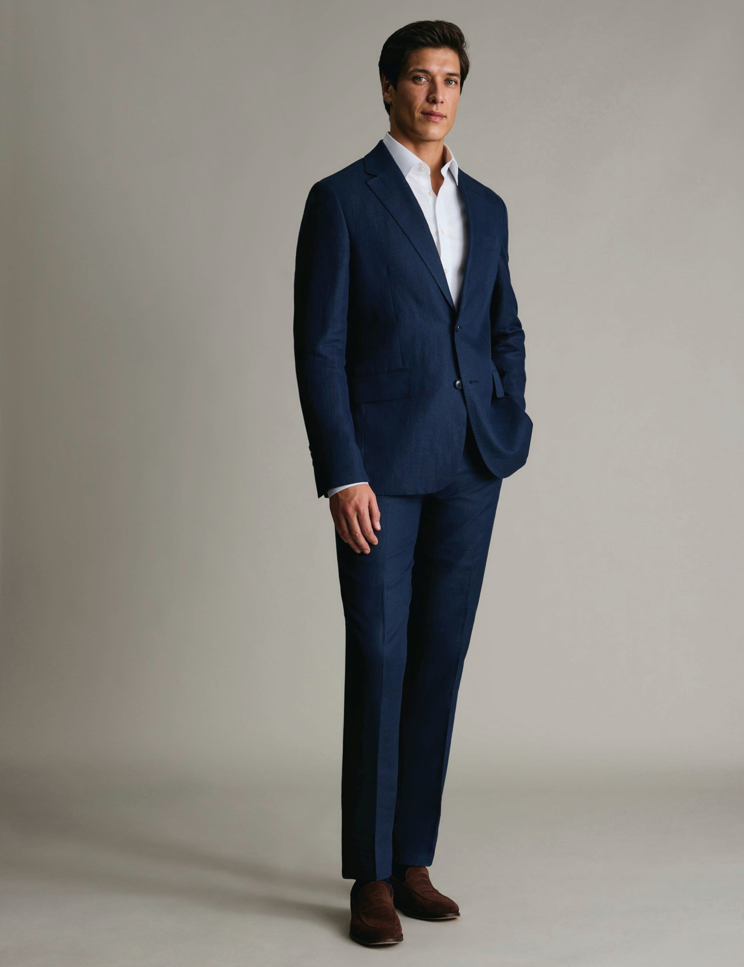 Slim Fit Pure Linen Suit Trousers 2 of 4