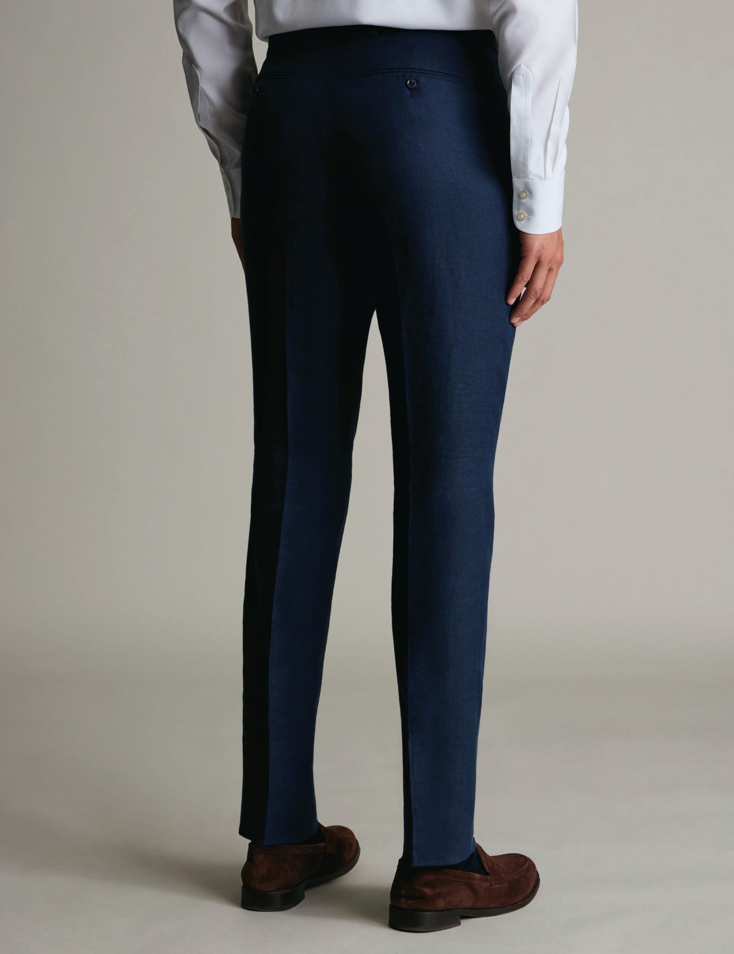 Slim Fit Pure Linen Suit Trousers 3 of 4