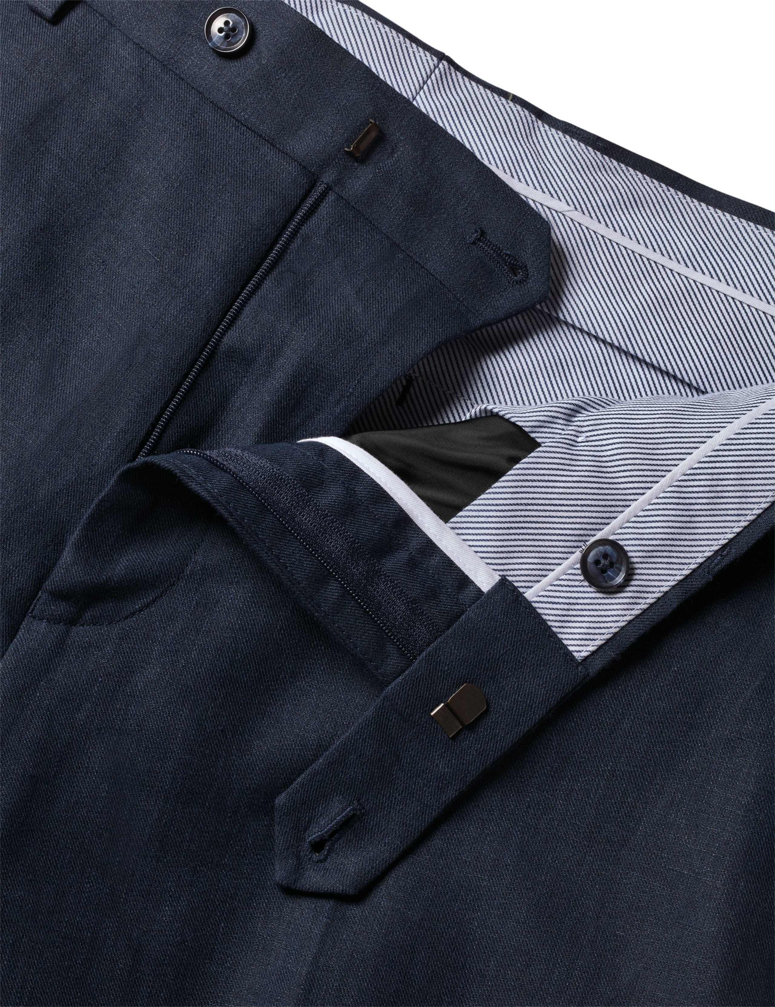 Slim Fit Pure Linen Suit Trousers 4 of 4