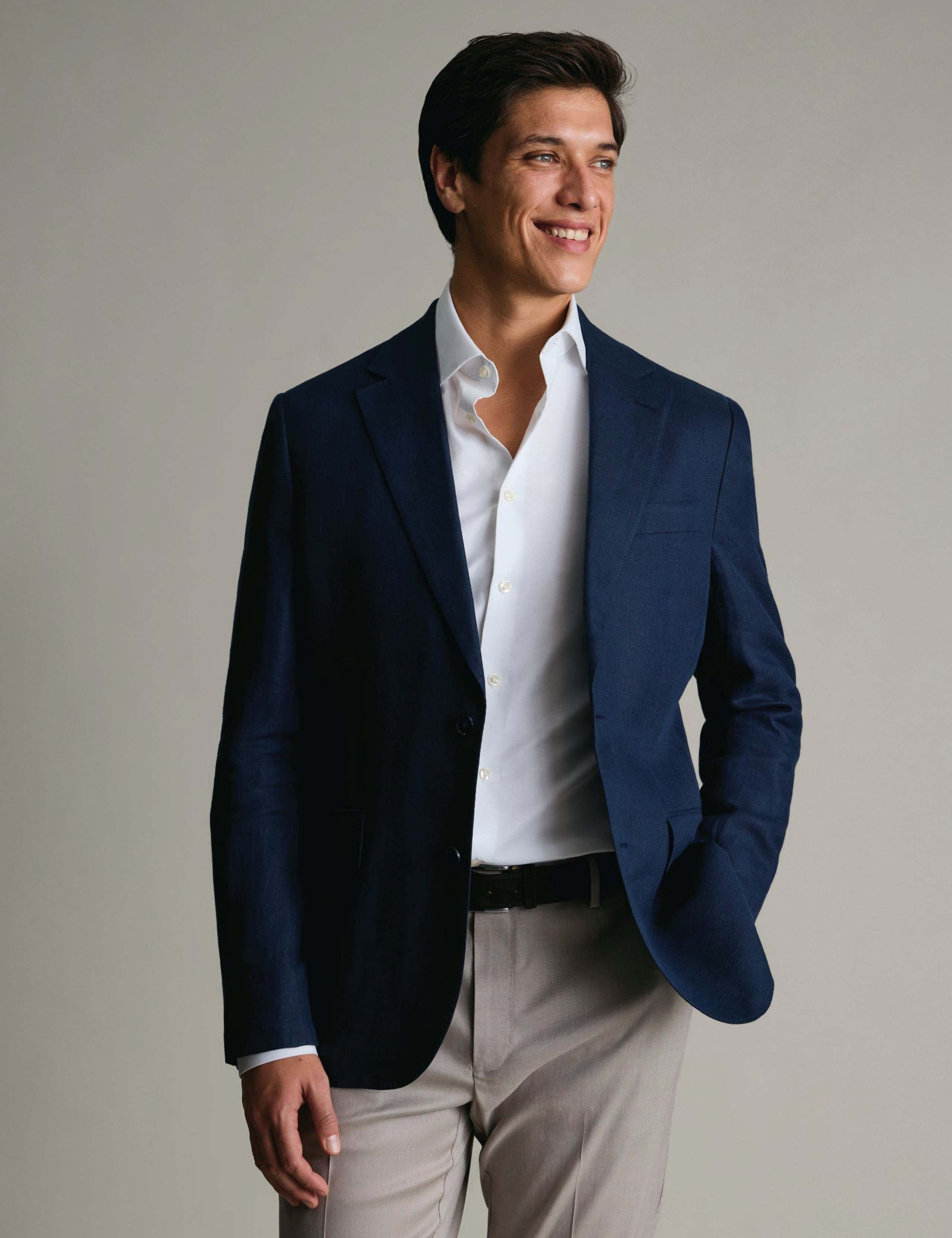 Slim Fit Pure Linen Blazer 1 of 5