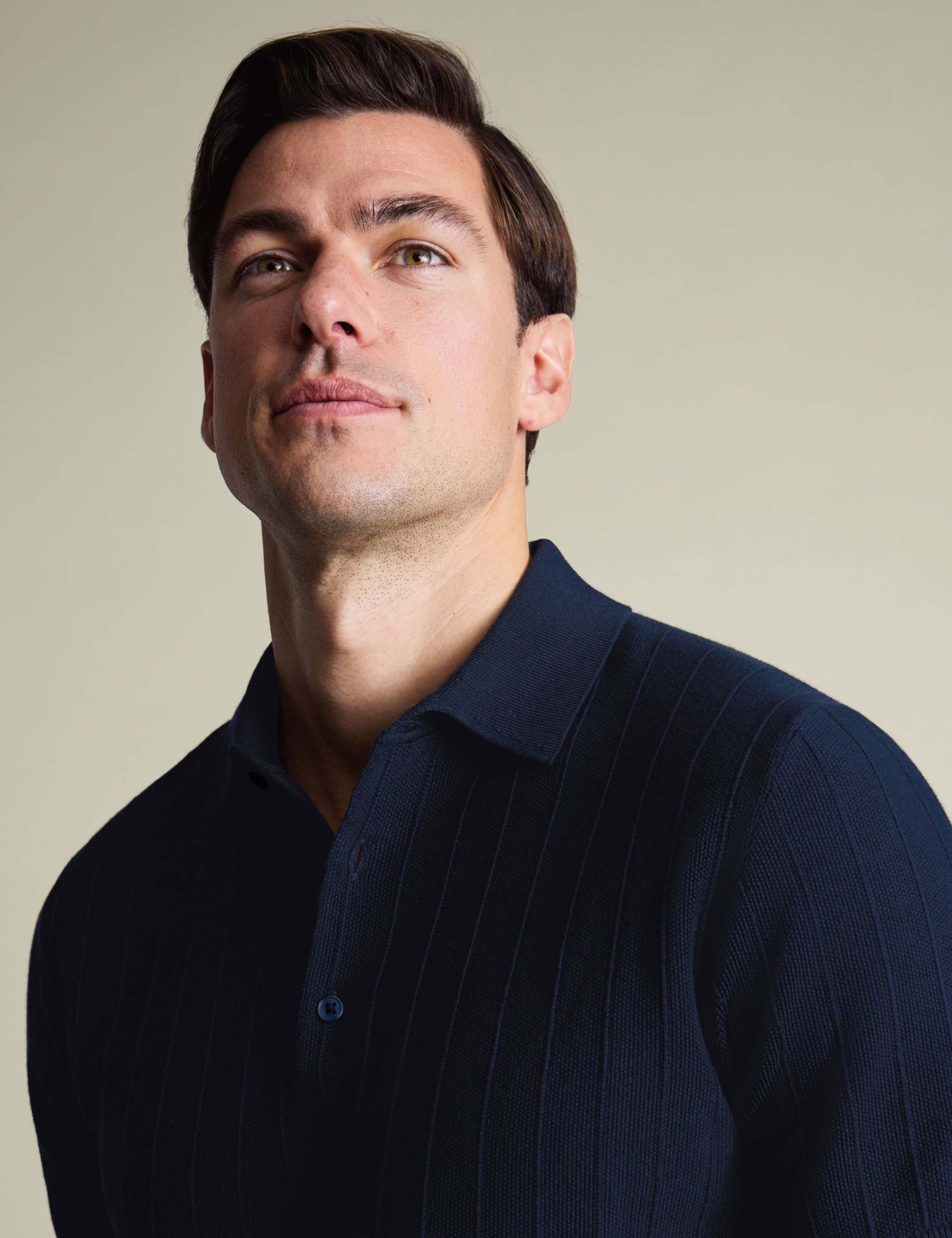 Pure Cotton Textured Knitted Polo Shirt 3 of 4